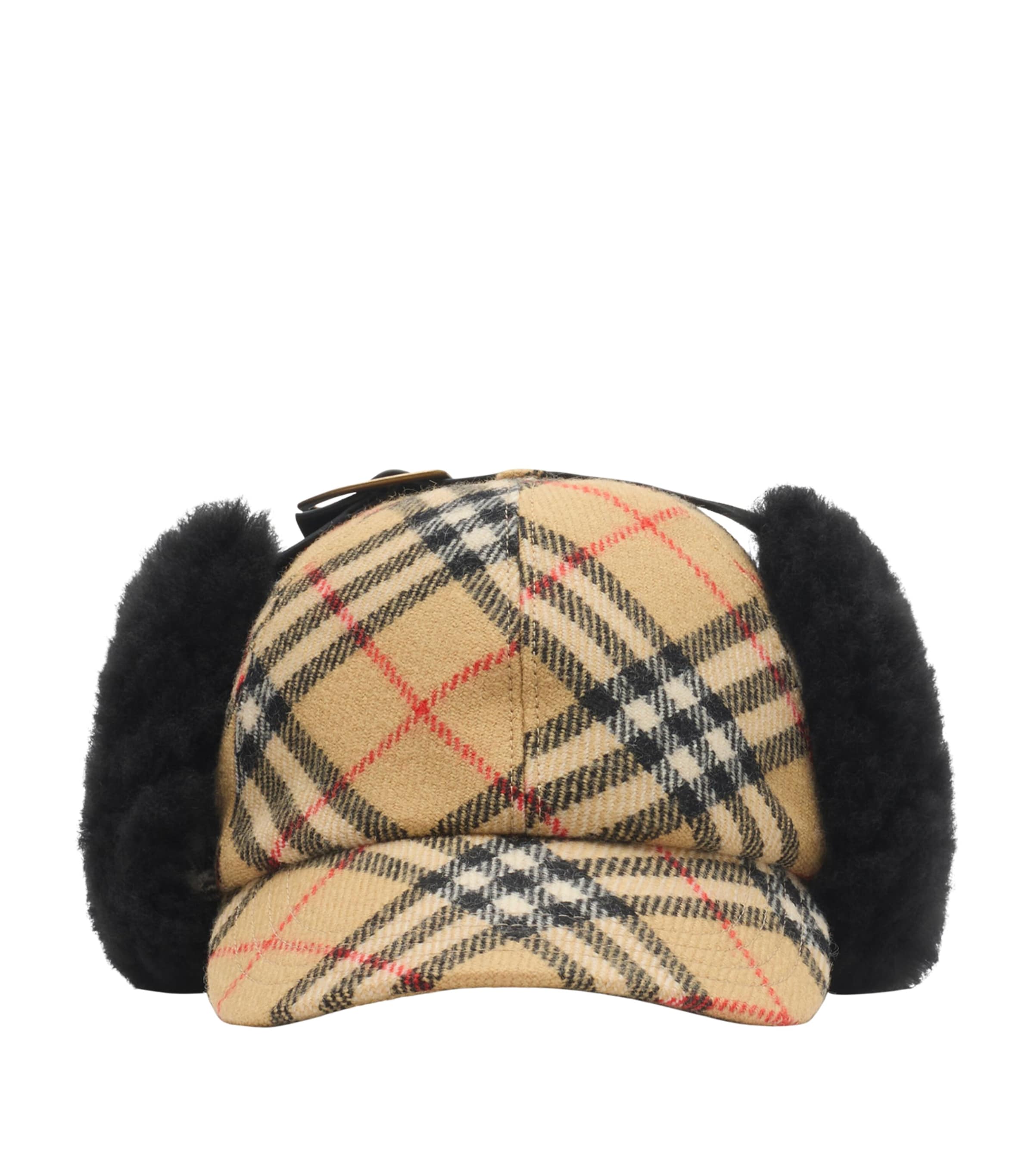 Wool Check Trapper Cap