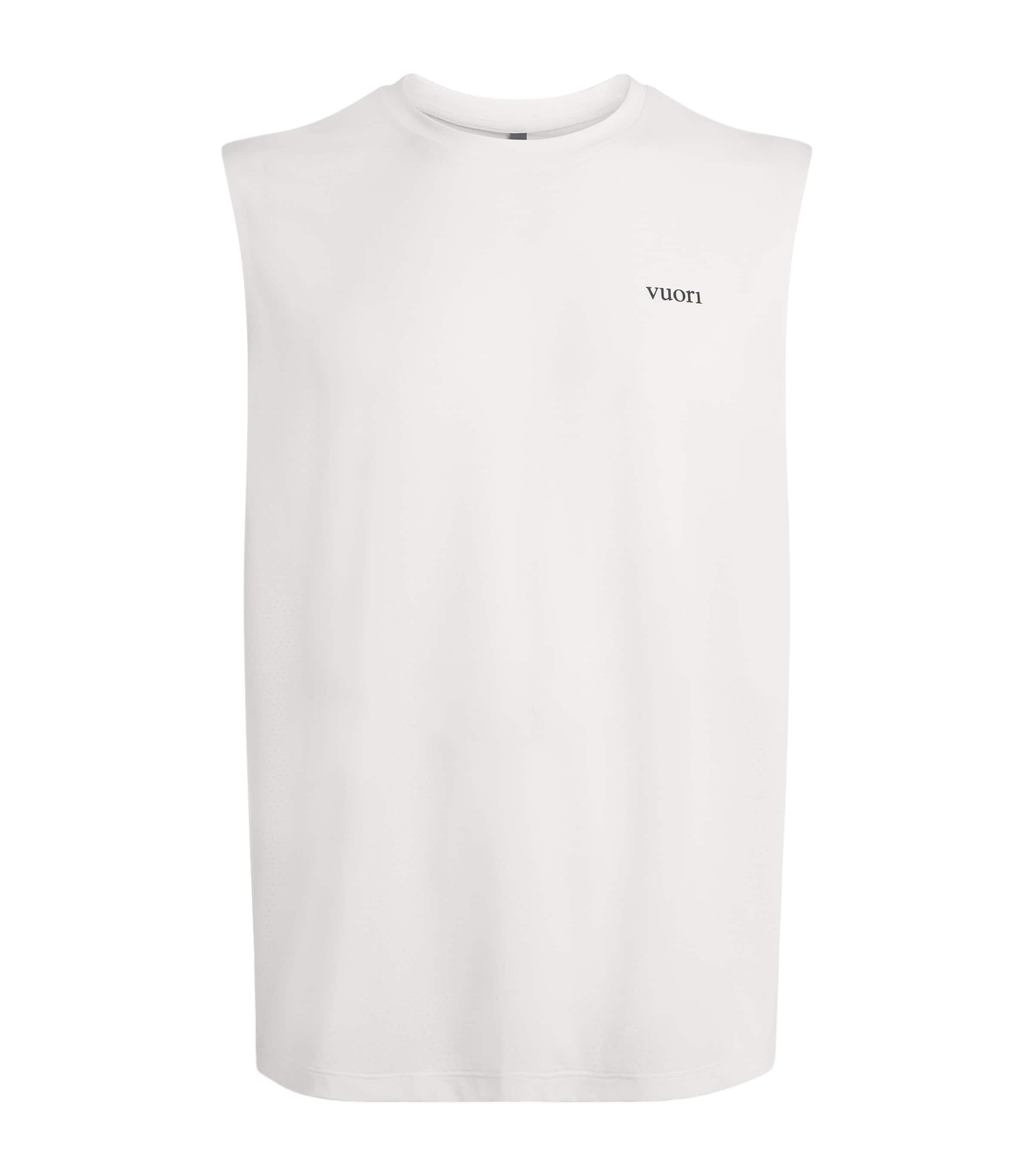 VUORI Mens Viewpoint Muscle 2.0 Tank Top Wbz White/breeze