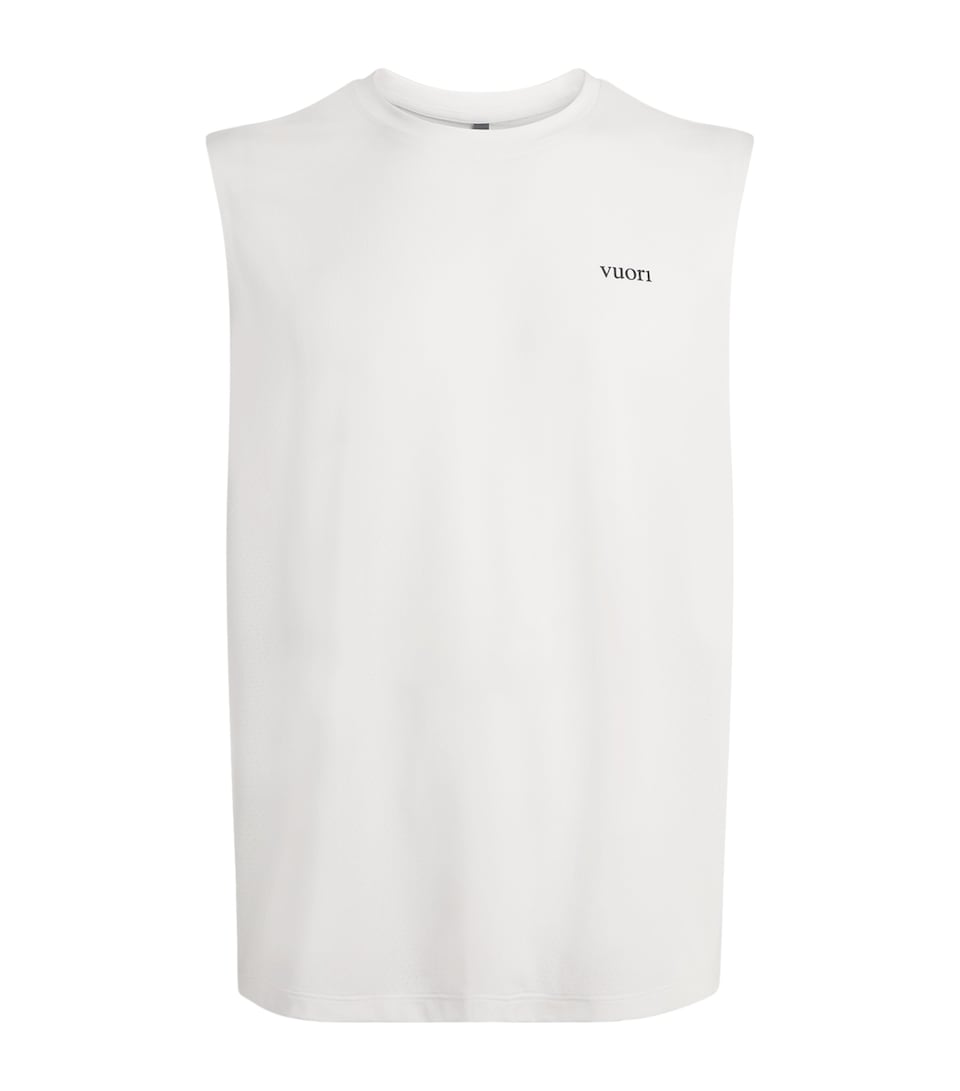 VUORI Mens Viewpoint Muscle 2.0 Tank Top Wbz White/breeze