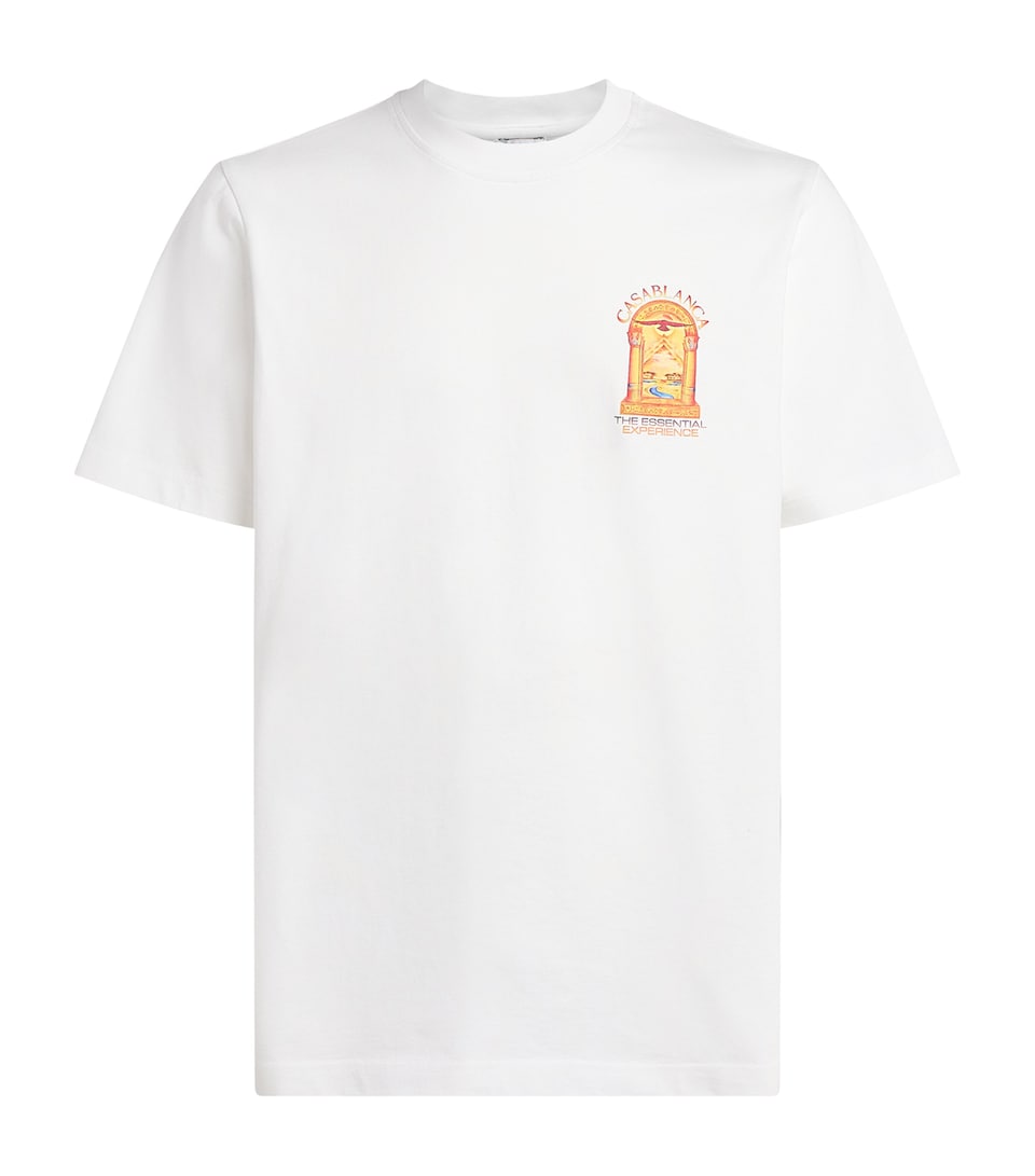 Casablanca Mens Organic Cotton Hermons Mirage Arch T-Shirt Brt Wt/hrmn Mrg Arch