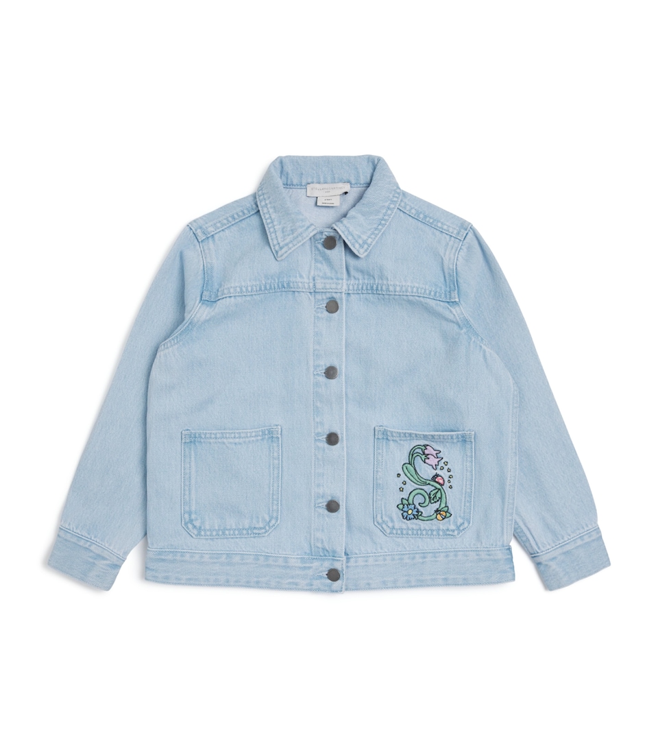 Floral Embroidered Denim Jacket (2-12 Years)