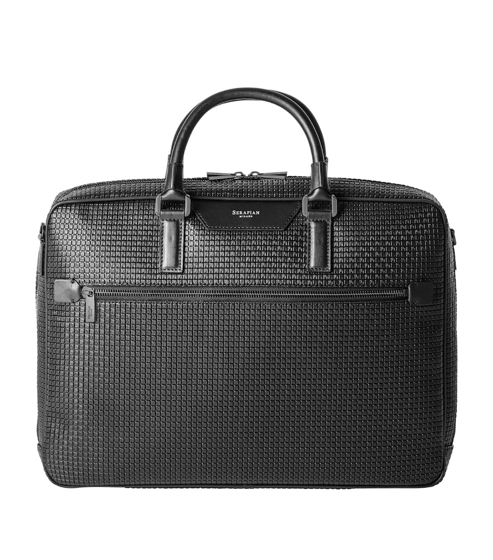 Serapian Slim Stepan Briefcase Black Eclipse