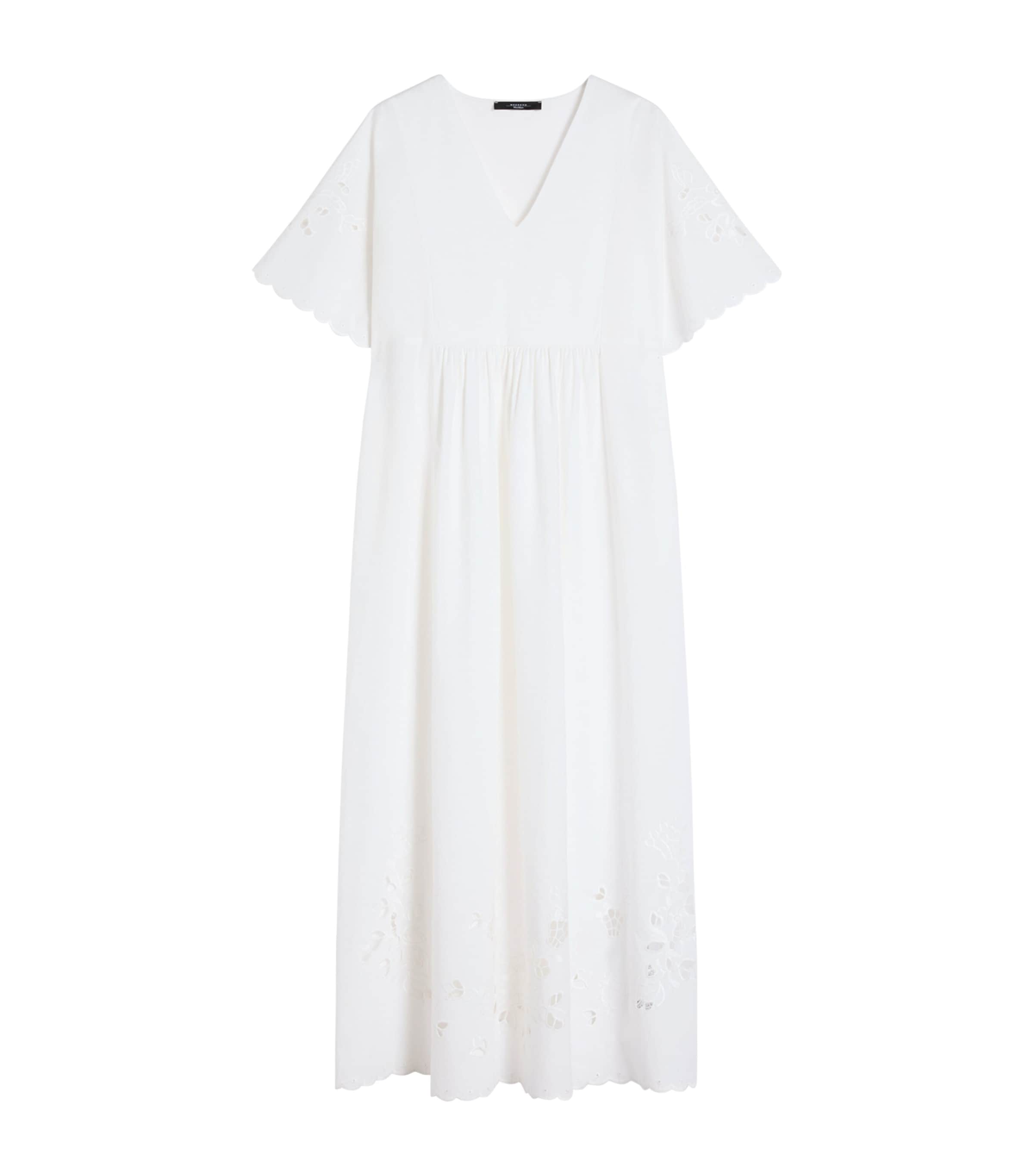 Weekend Max Mara Womens Cotton Jersey Midi Dress White