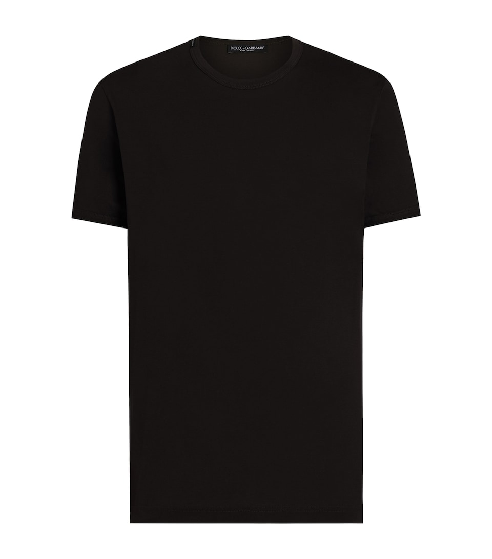 Dolce&Gabbana Mens Cotton T-Shirt Ebony