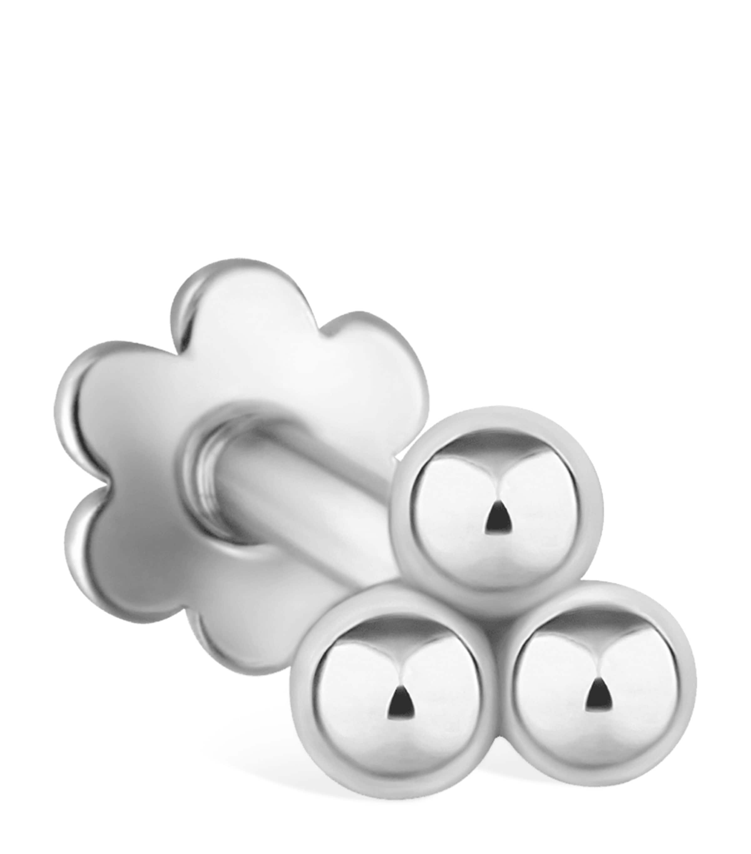 Ball Trinity Single Threaded Stud Earring (3.5mm)