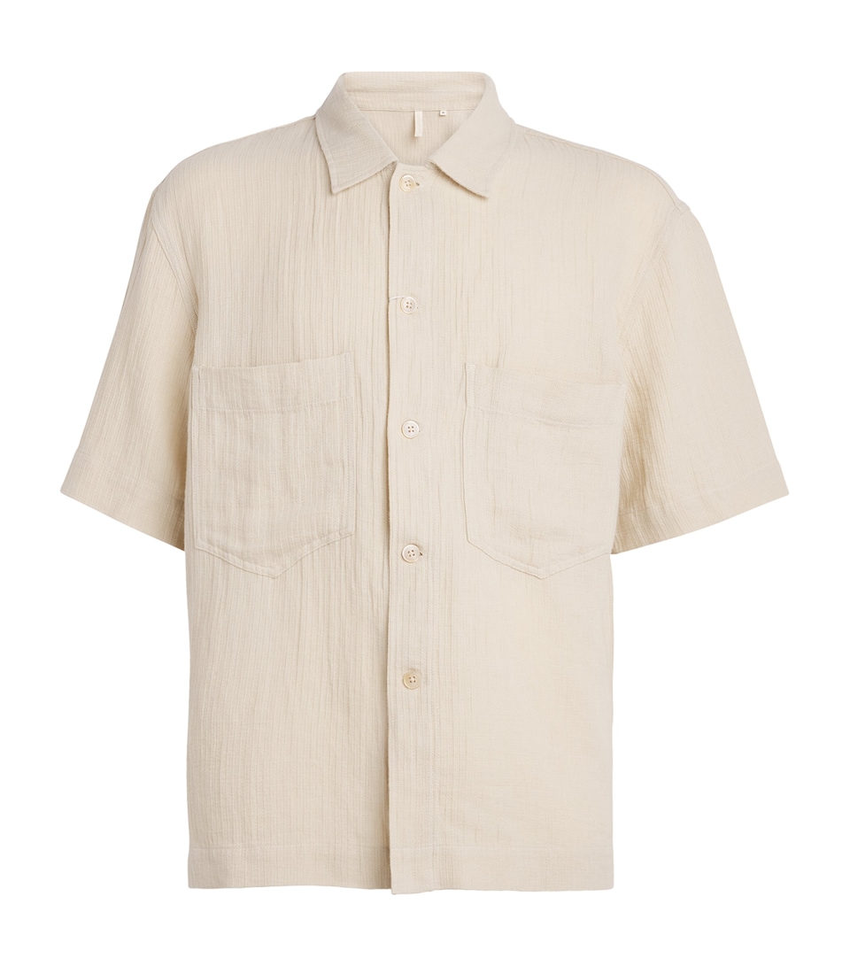 Sunflower Mens Linen-Cotton Adam Shirt Short Sleeve Shirt