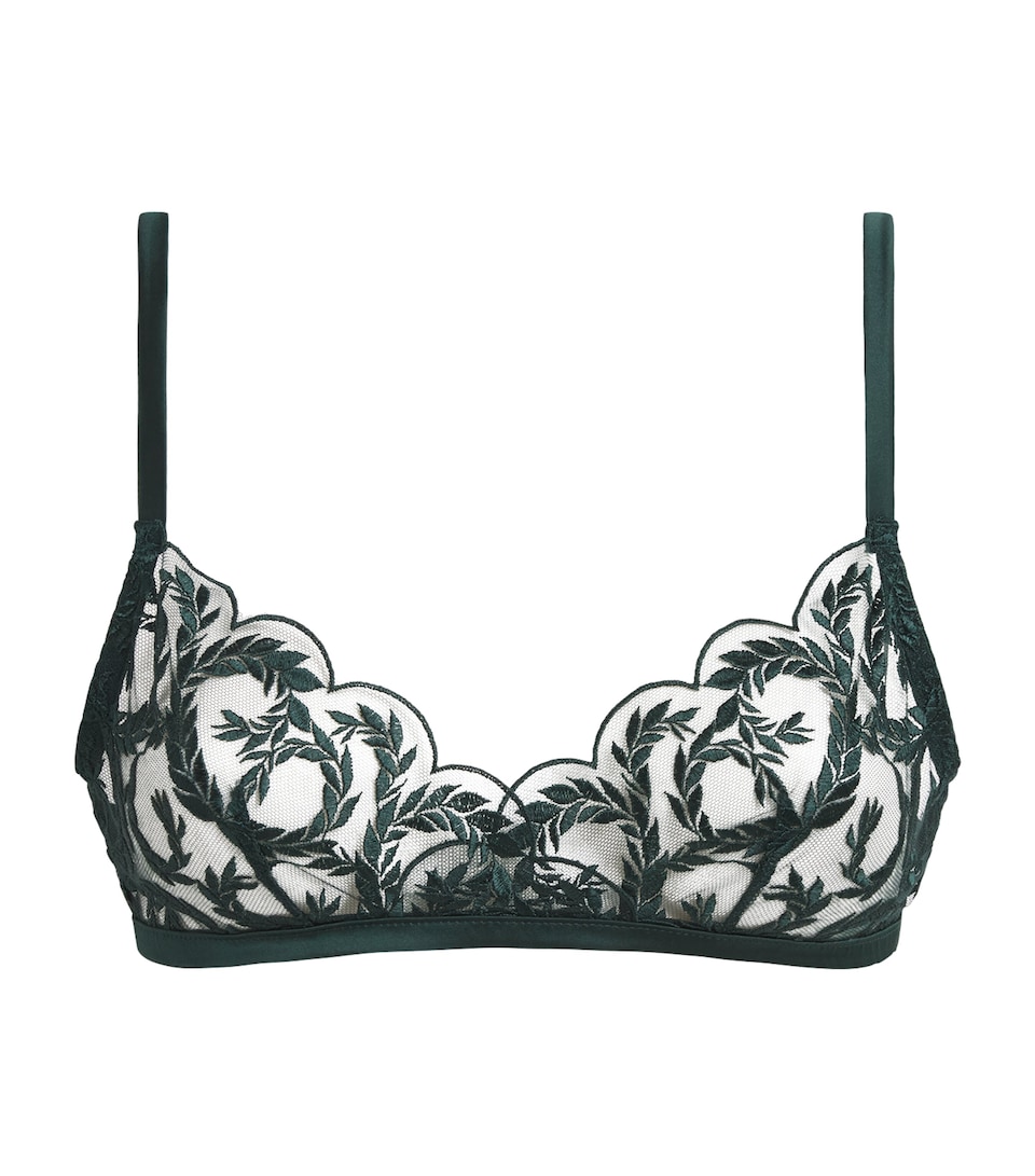 Coco De Mer Womens Lace Arletta Soft Bra Emerald