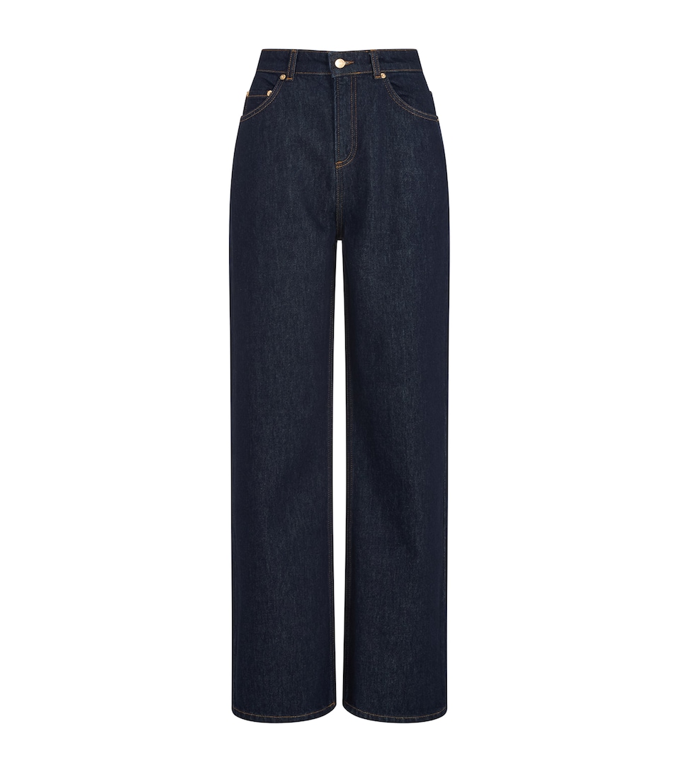 Raw Denim Straight Jeans
