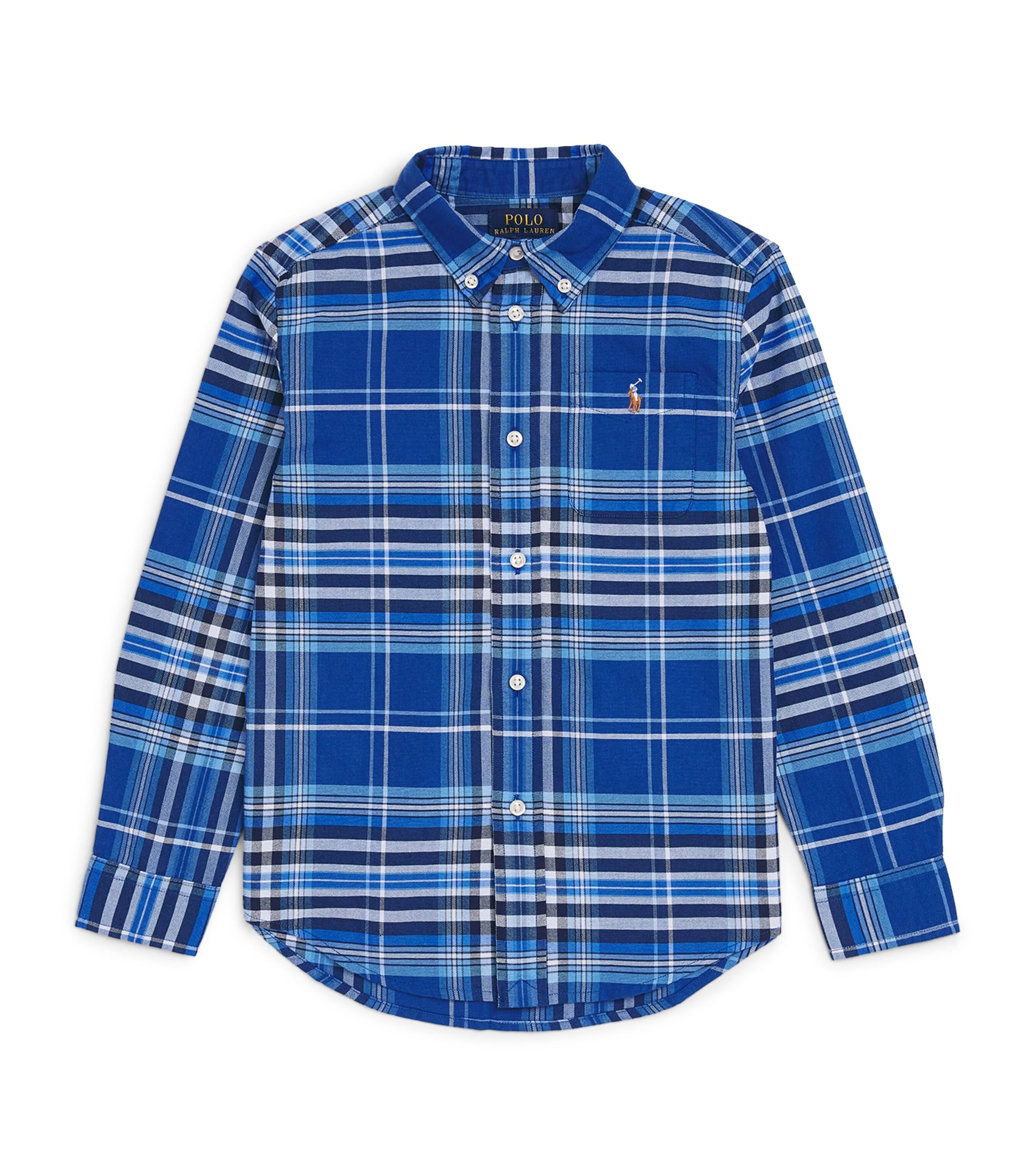 Cotton Polo Pony Check Shirt (6-14 Years)