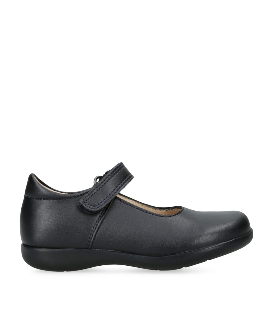Trotters Leather Emily School Shoes Navy