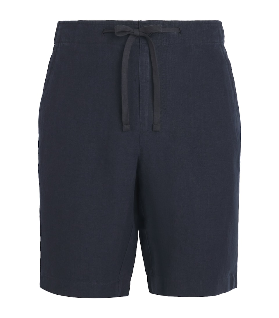 Vince Mens Linen Drawstring Shorts Coastal