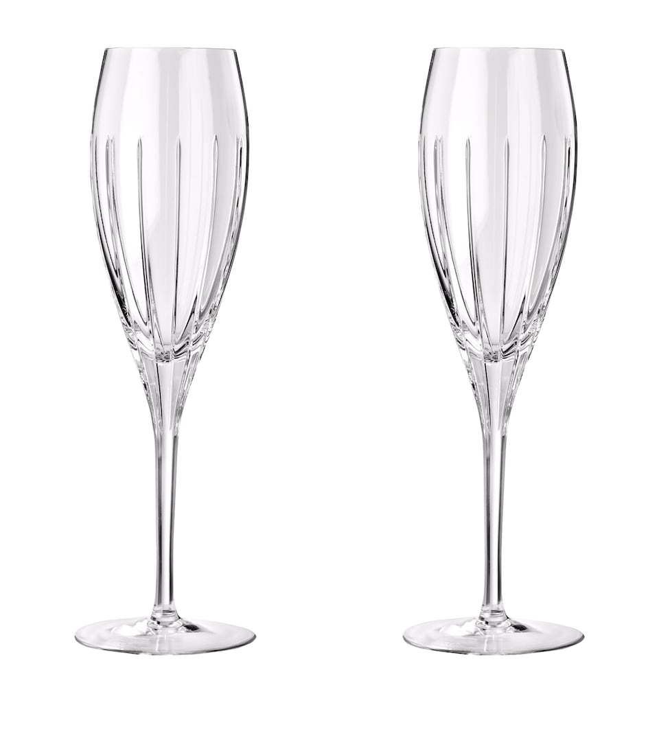 Set of 2 Iriana Crystal Champagne Flutes (170ml)