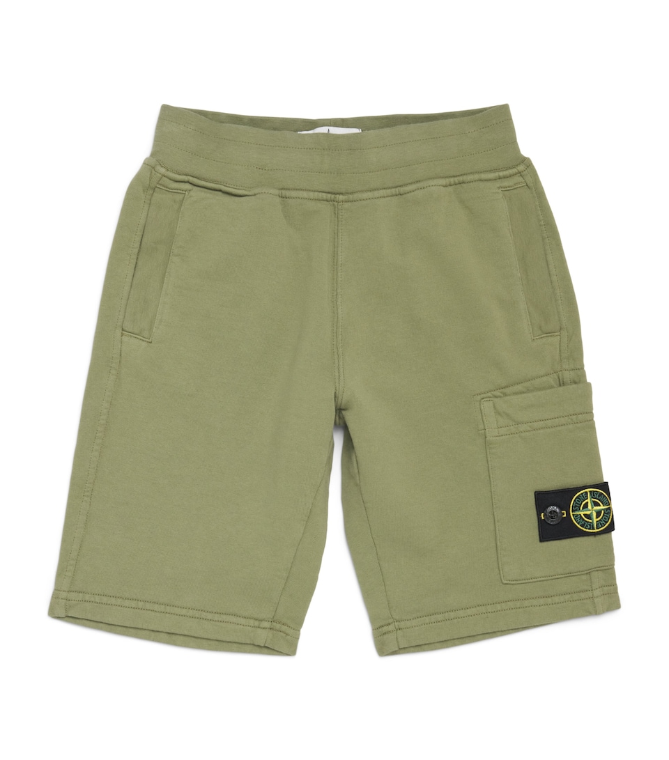 Stone Island Junior Cotton Logo Sweat Shorts (2-14 Years)