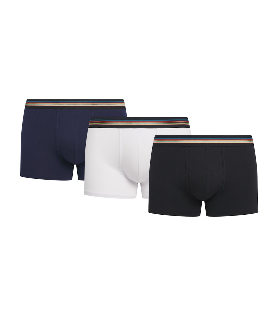 Paul Smith Mens Stretch-Organic Cotton Trunks (Pack of 3) Plate