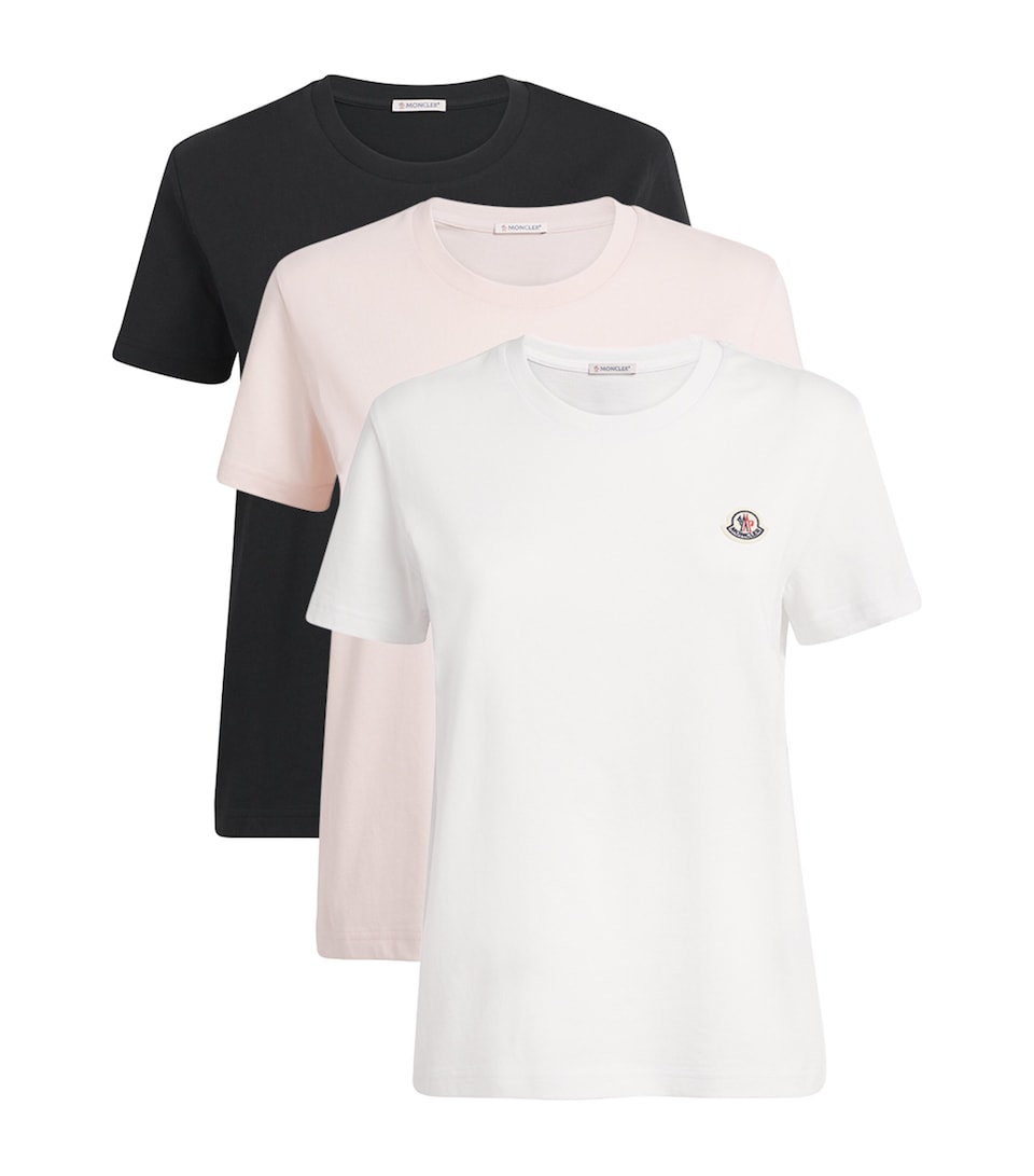 Moncler Womens Logo T-Shirt (Pack of 3)