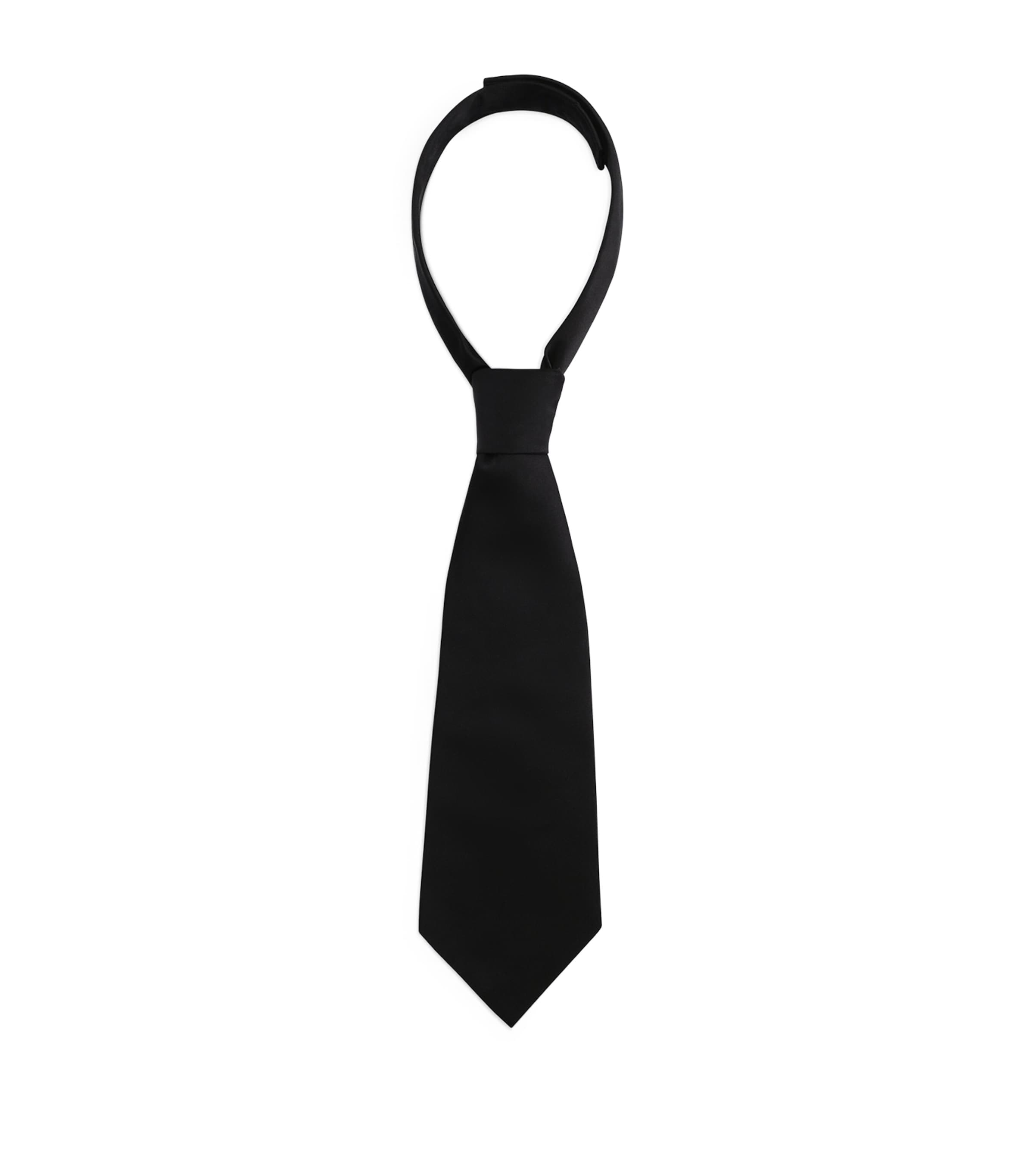 Dolce&Gabbana Silk Satin Tie Black