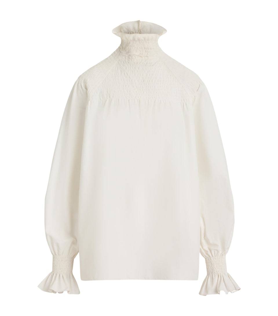 Ralph Lauren Collection Womens Poplin Maddison Blouse Cream