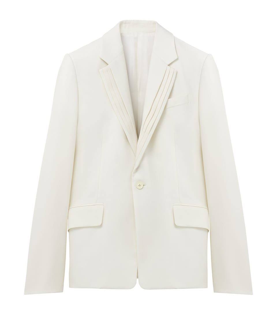 McQueen Mens Wool Pleated Blazer
