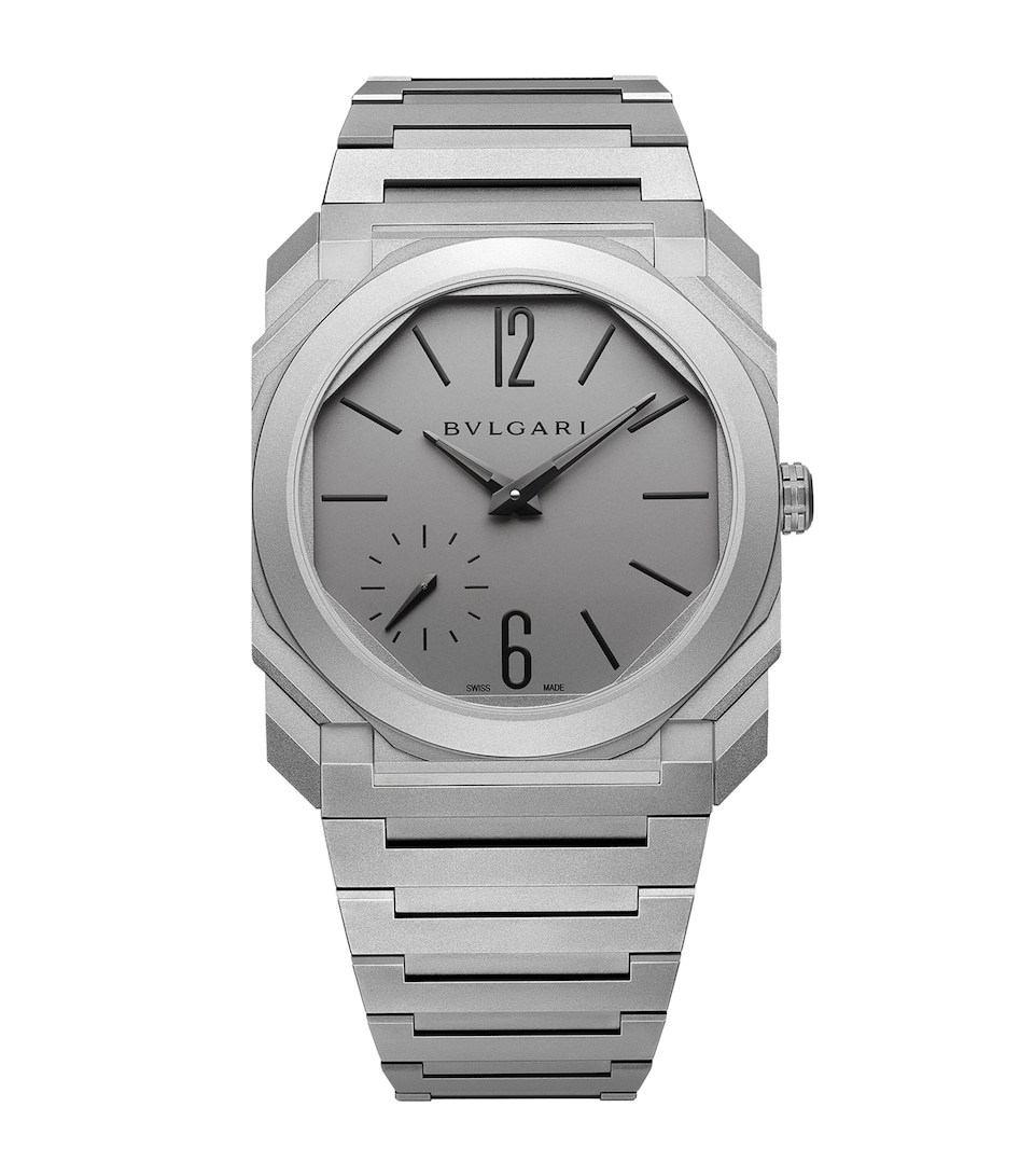 Bvlgari Titanium Octo Finissimo Automatic Watch 37mm Grey