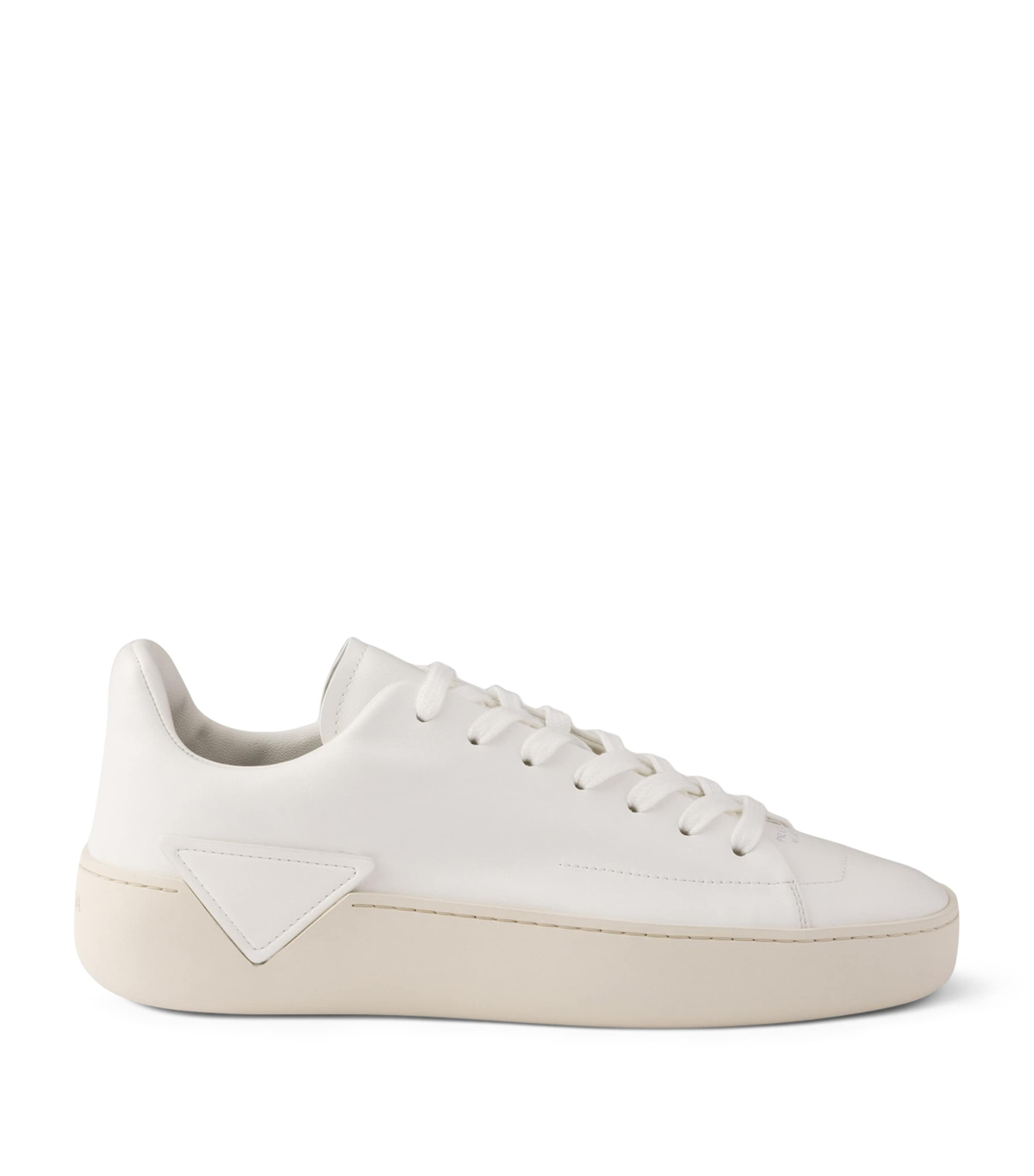 Prada Leather Court Sneakers White