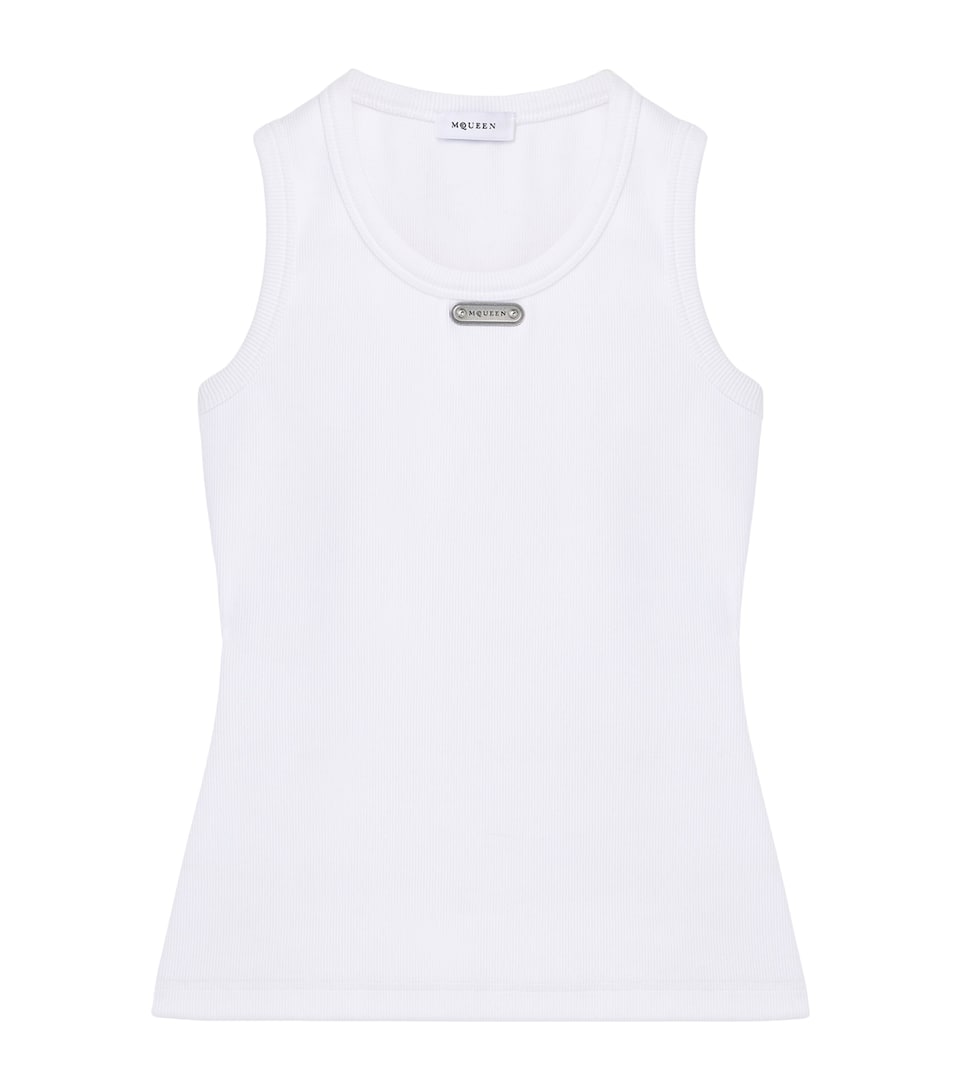 Cotton Logo-Plaque Tank Top