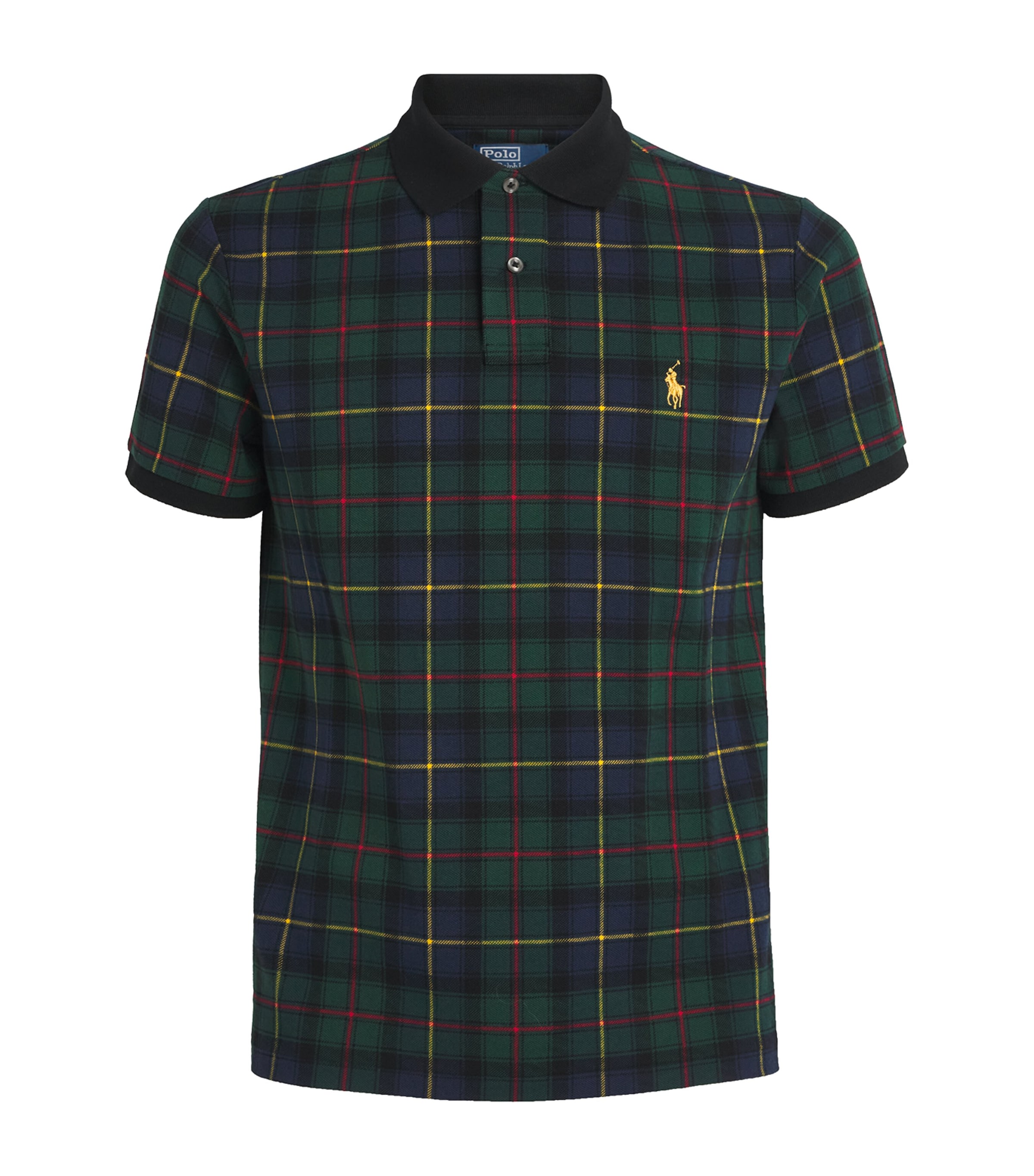 Cotton Mesh Tartan Polo Shirt