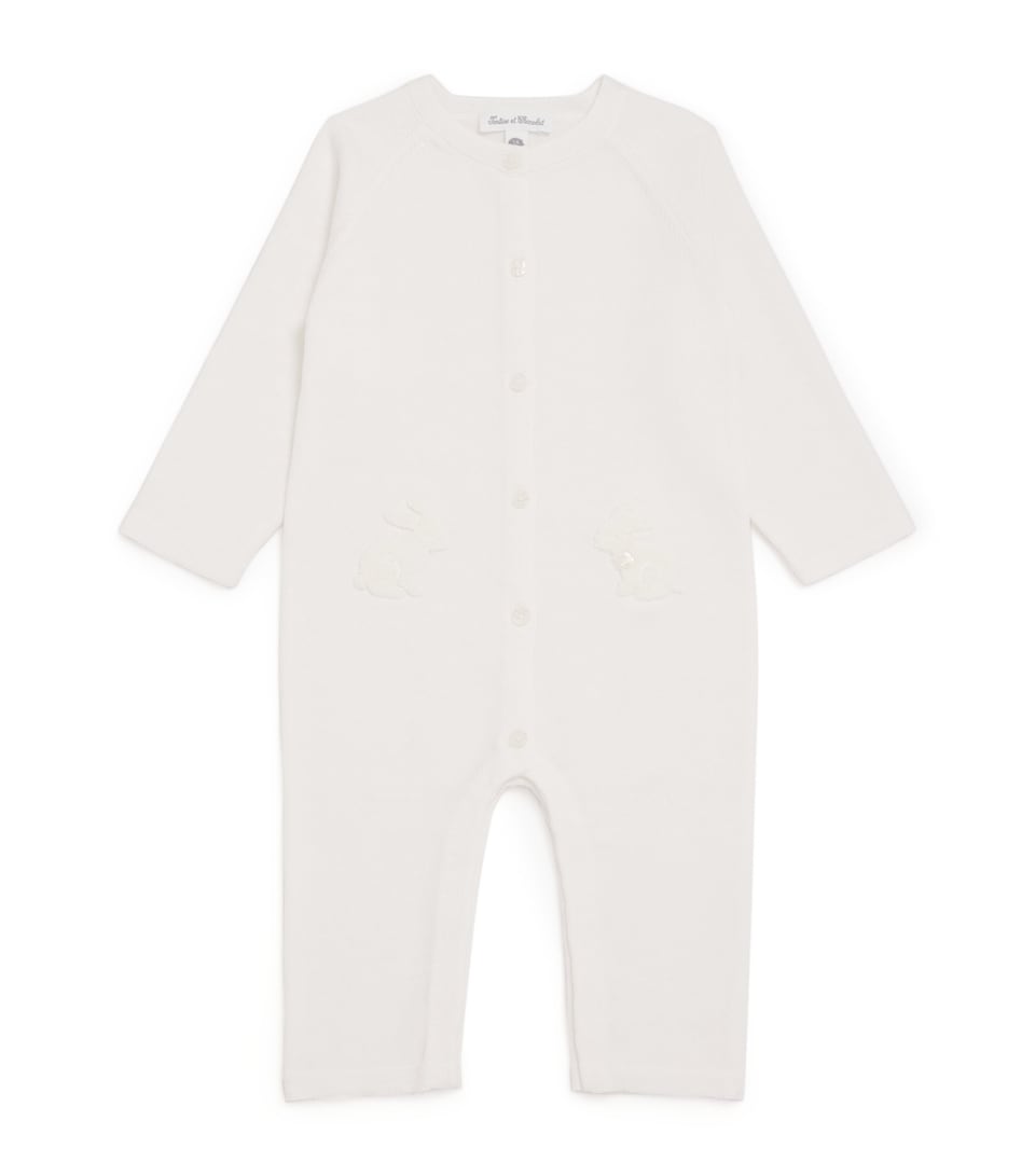 Cotton Rabbit Jacquard Playsuit (1-24 Months)