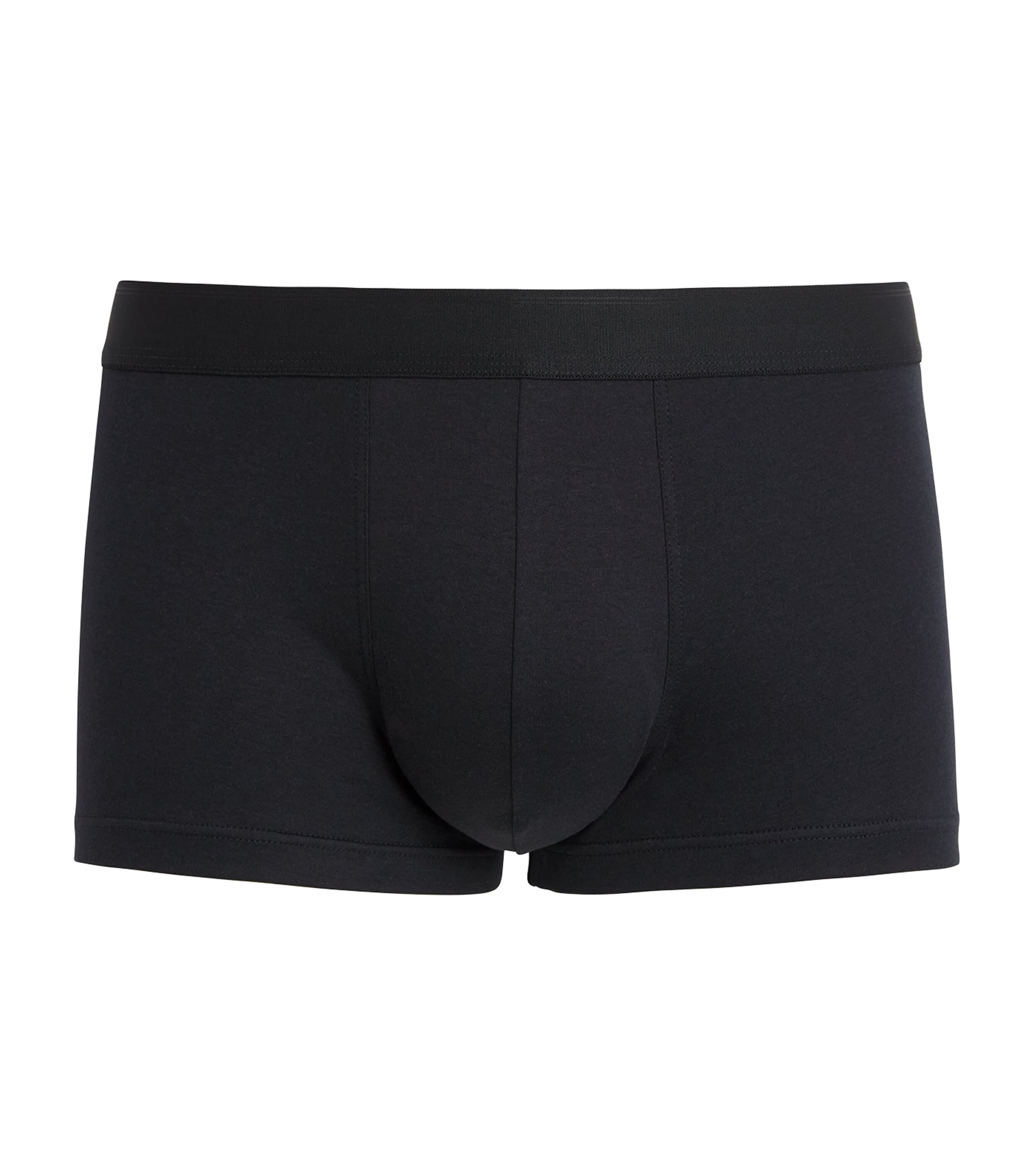 Sunspel Mens Sea Island Cotton Trunks Bkaa Black