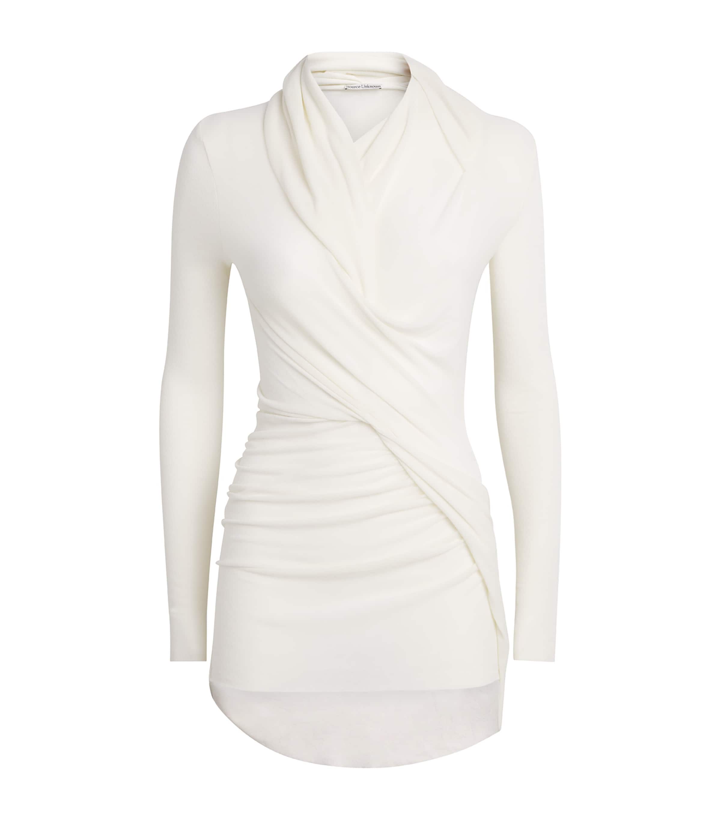 Source Unknown Womens Asymmetric-Drape Folgore Top Iv