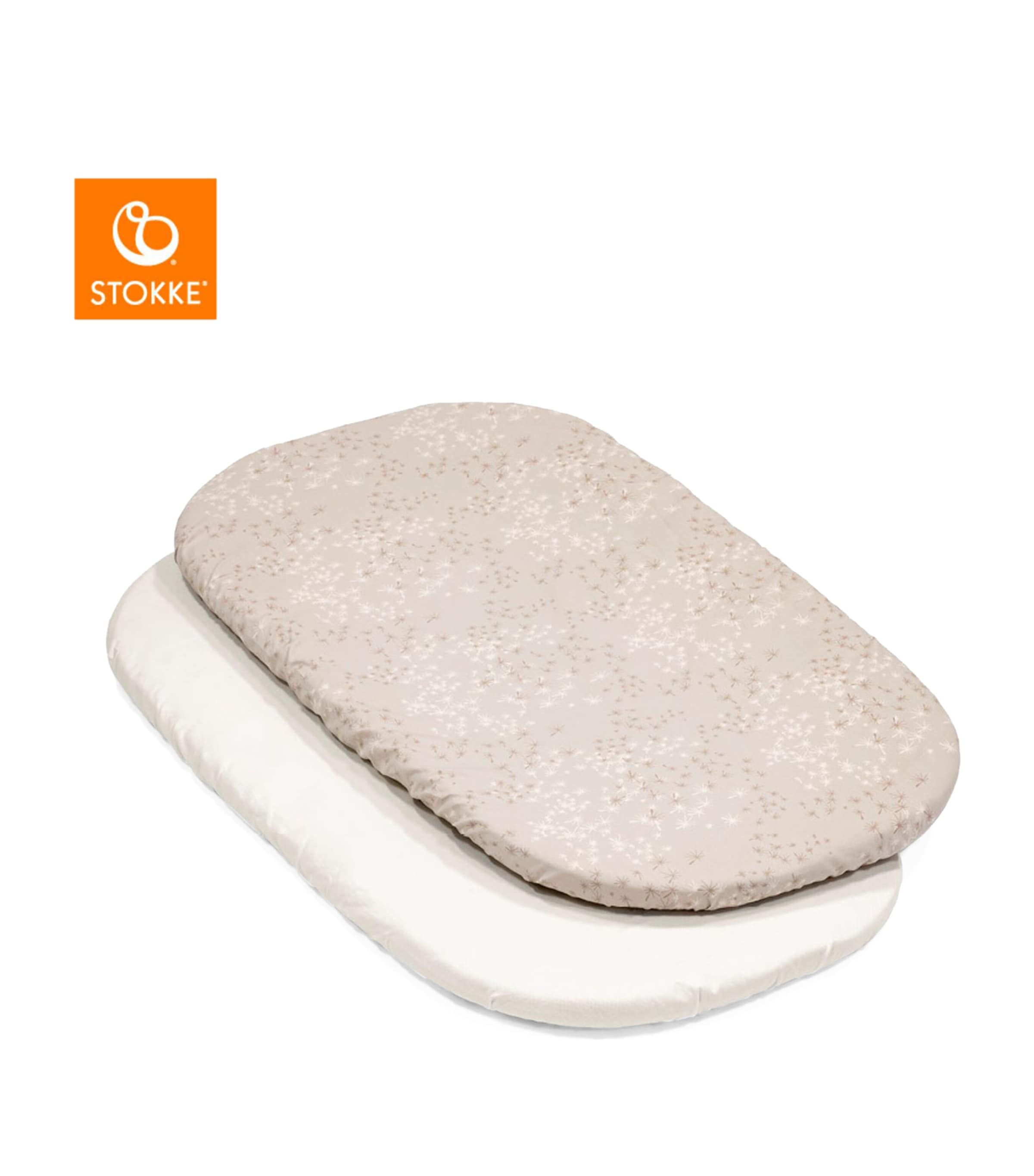Stokke Pack of 2 Snoozi Fitted Sheets Dand Beige/vanilla