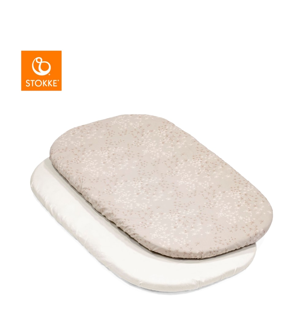Stokke Pack of 2 Snoozi Fitted Sheets Dand Beige/vanilla