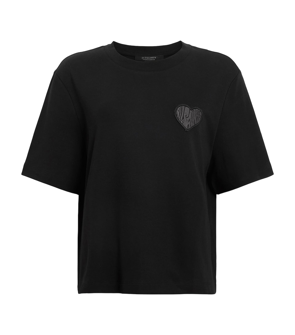 AllSaints Womens Organic Cotton Lover Lisa T-Shirt Black