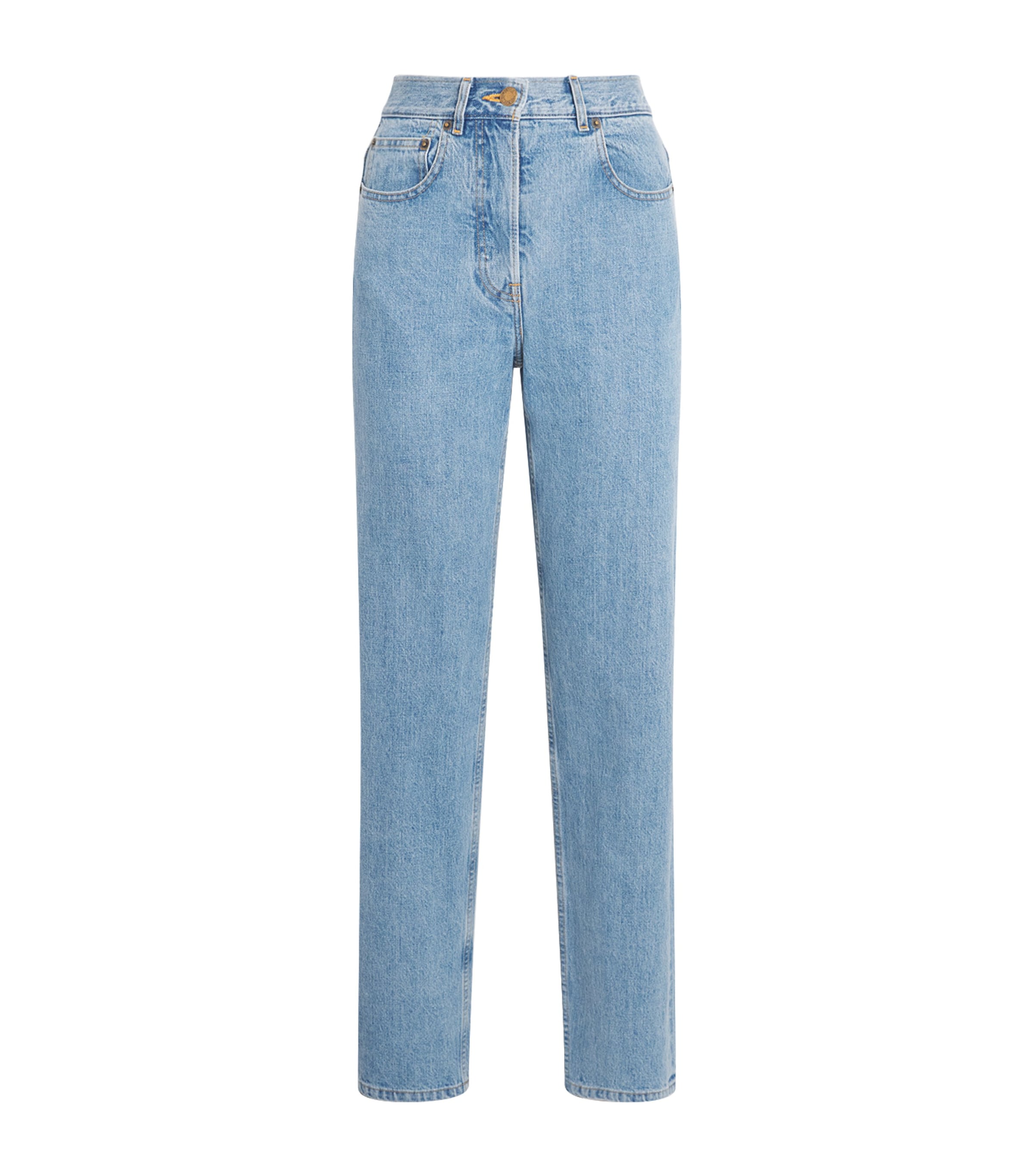 Thom Browne Womens Straight Jeans Light Blue