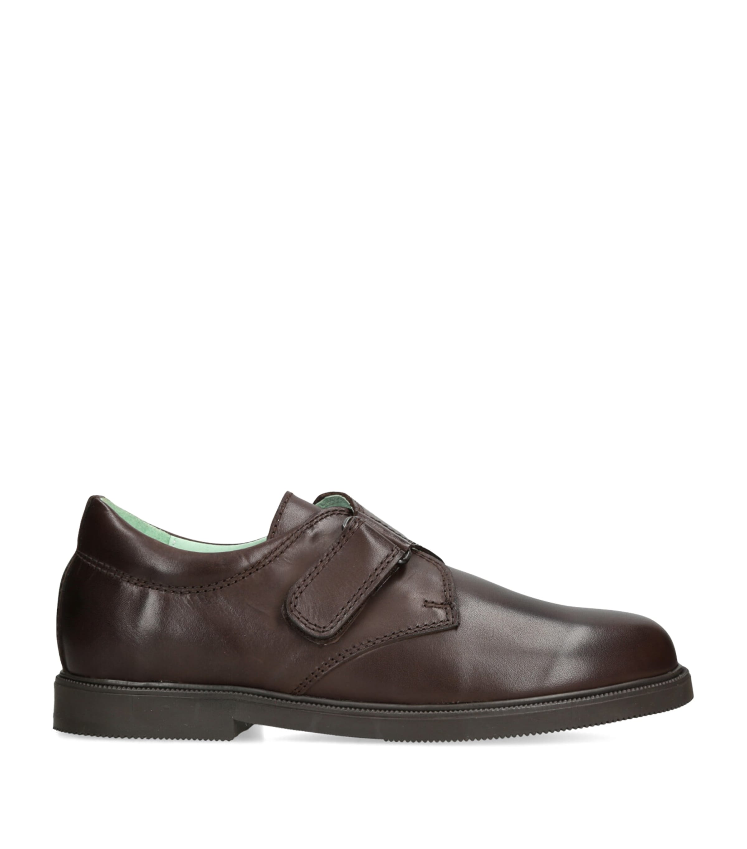 papouelli Leather Fergus Shoes Dark Brown
