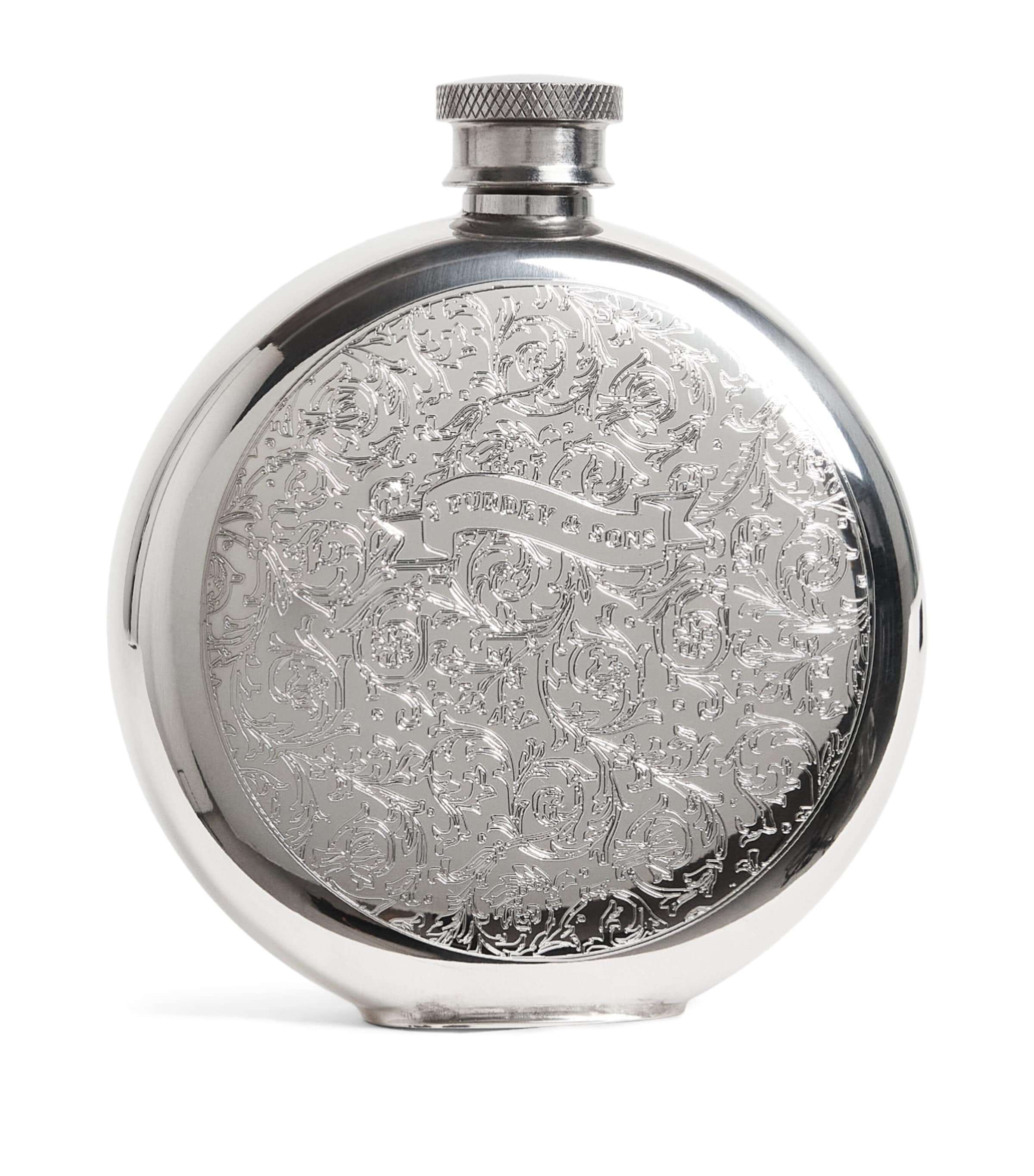 Purdey Rose and Scroll Flask Stl