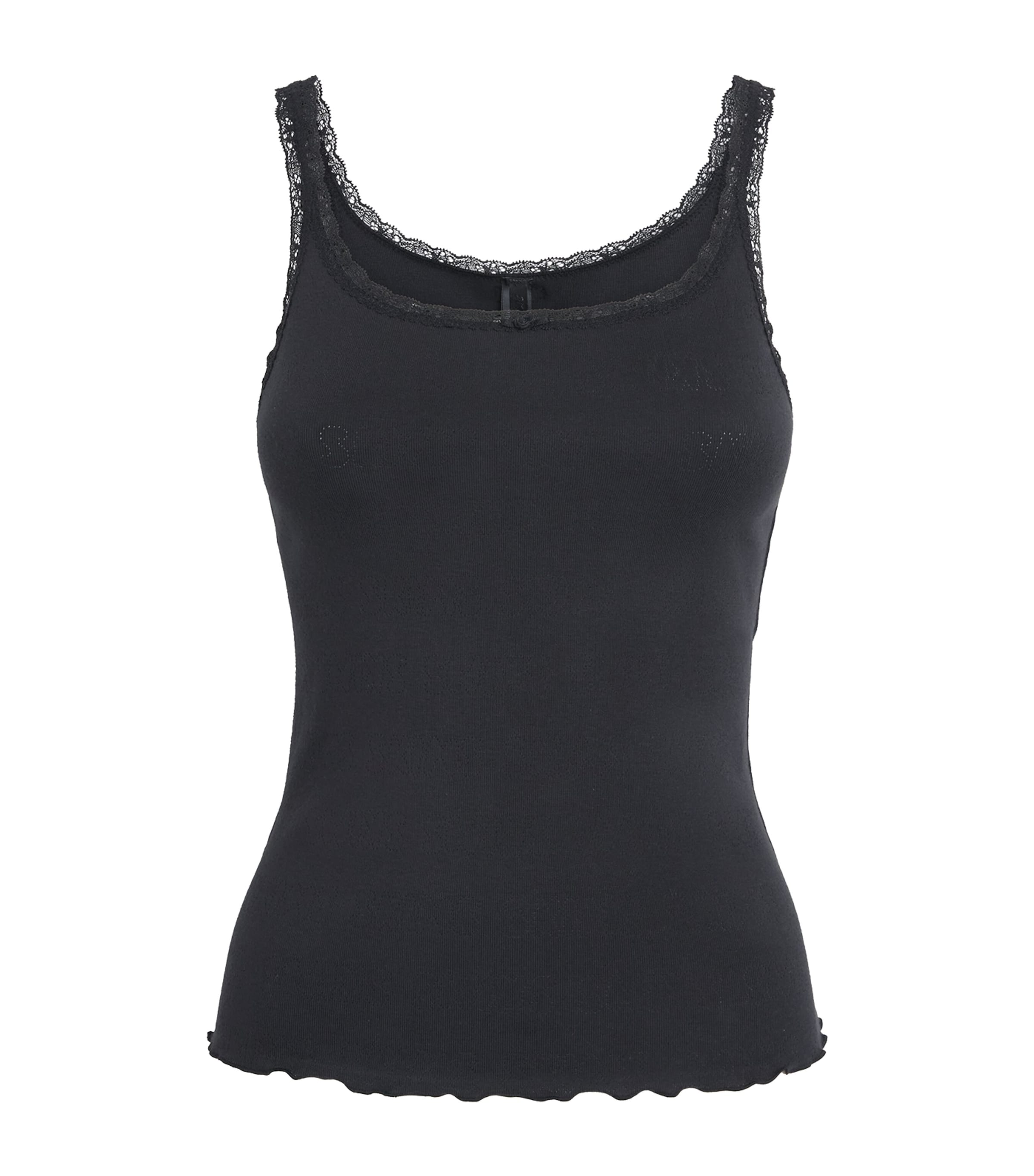 Skims Womens Pointelle Cami Pyjama Top Onyx