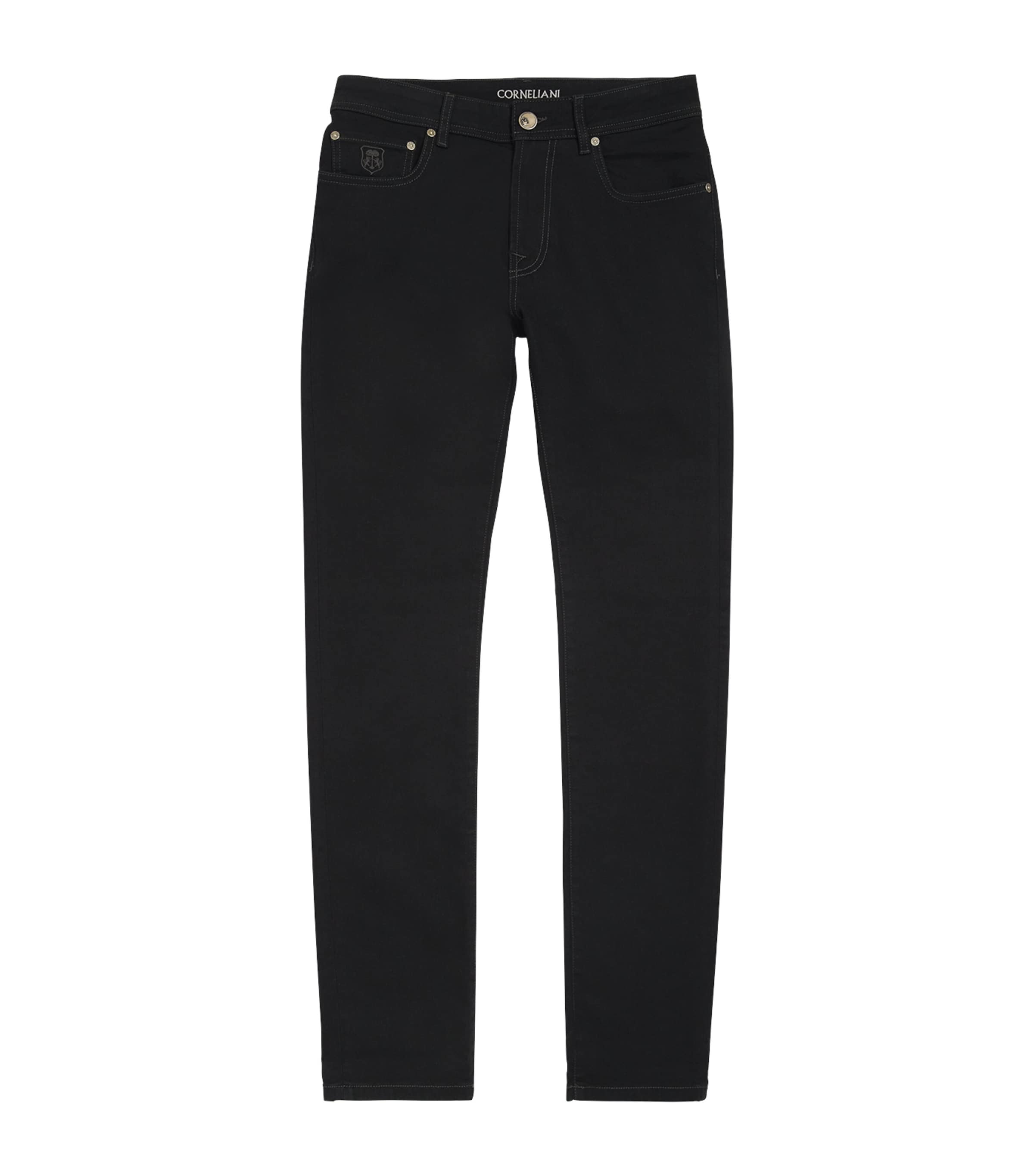 Stretch-Blend Straight Jeans
