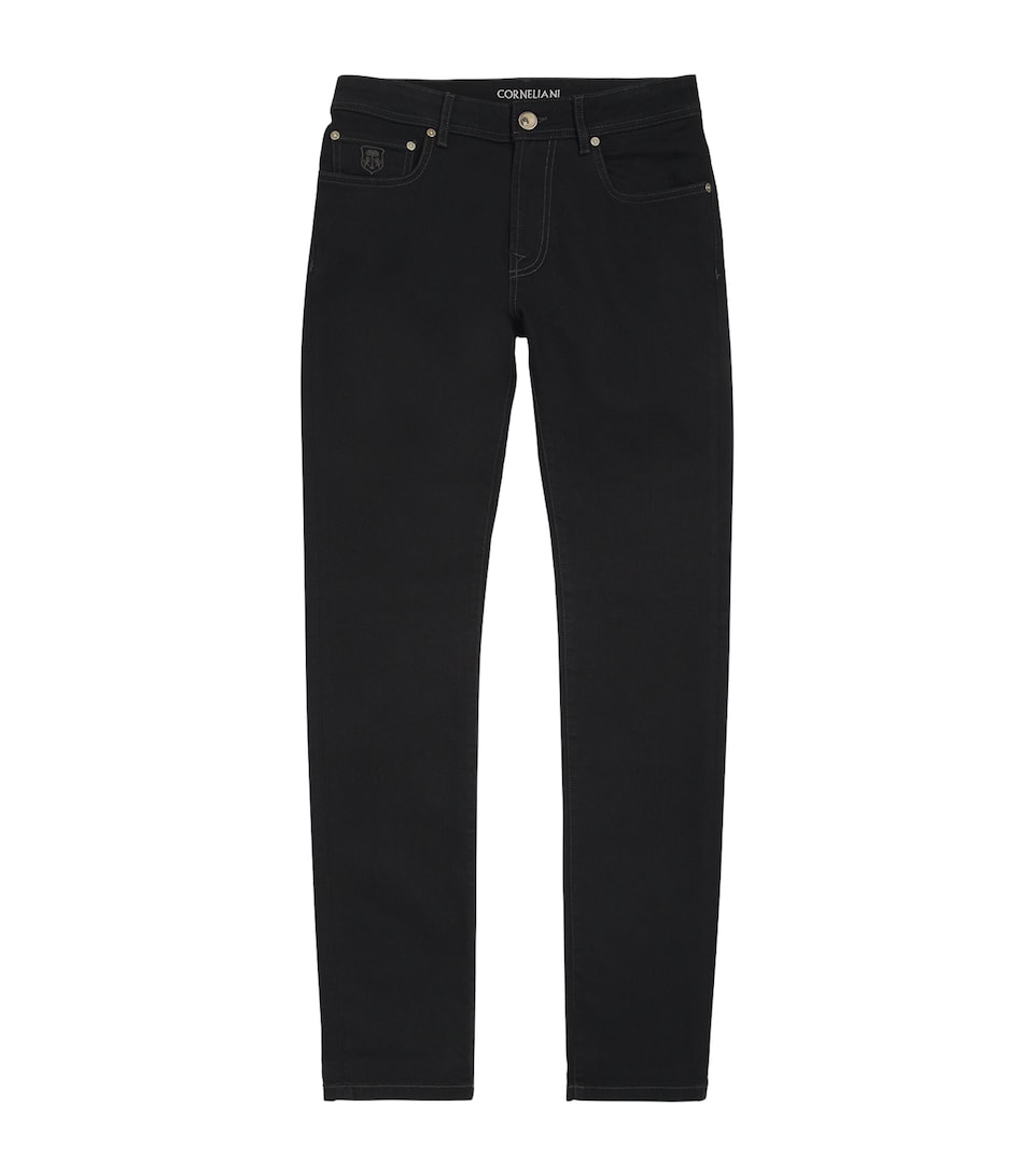 Stretch-Blend Straight Jeans