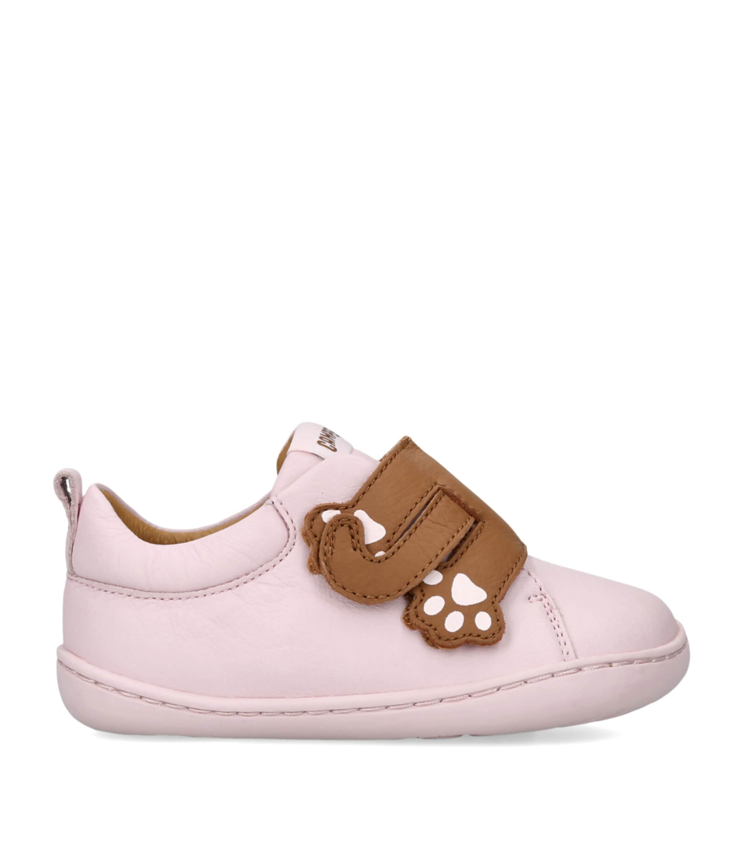 Camper Leather Cat-Detail Sneakers Pink Comb