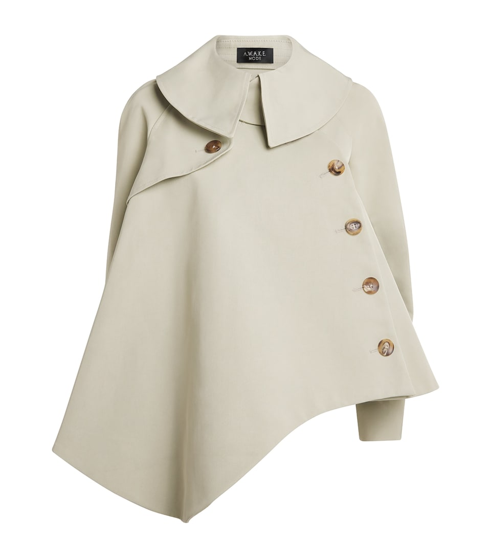 Gabardine Cropped Trench Coat