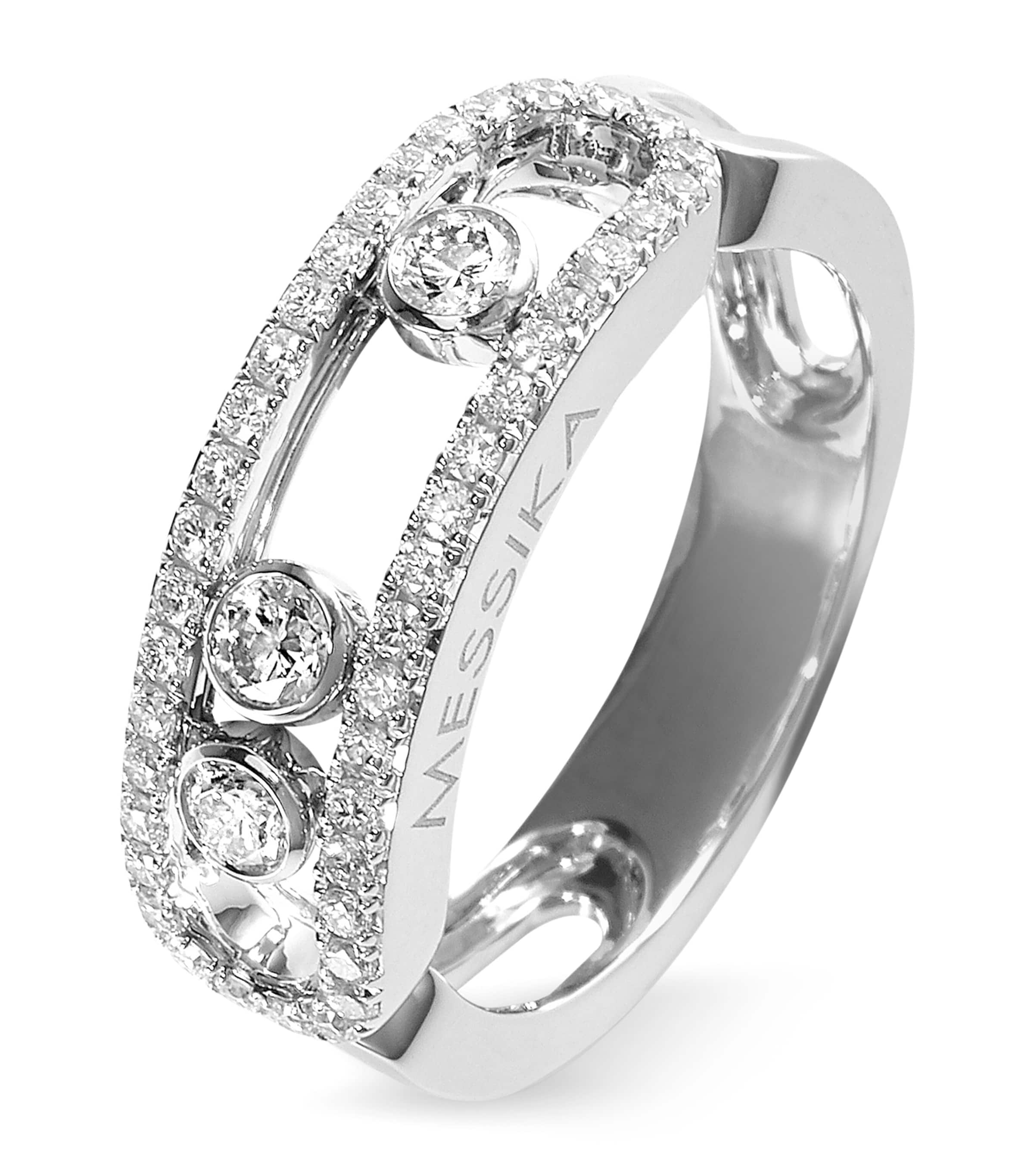 Messika White Gold and Diamond Move Classique Pavé Ring White Gold