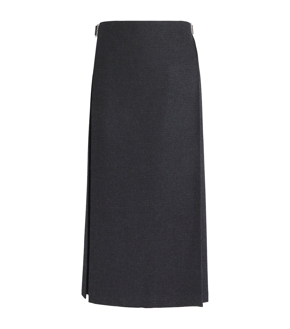 x Le Kilt Wool-Cashmere Tailored Mini Skirt