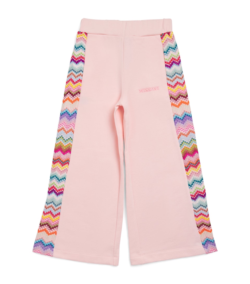 Missoni Kids Zigzag Stripe Wide-Leg Sweatpants (4-14 Years) Rosa/multicolor