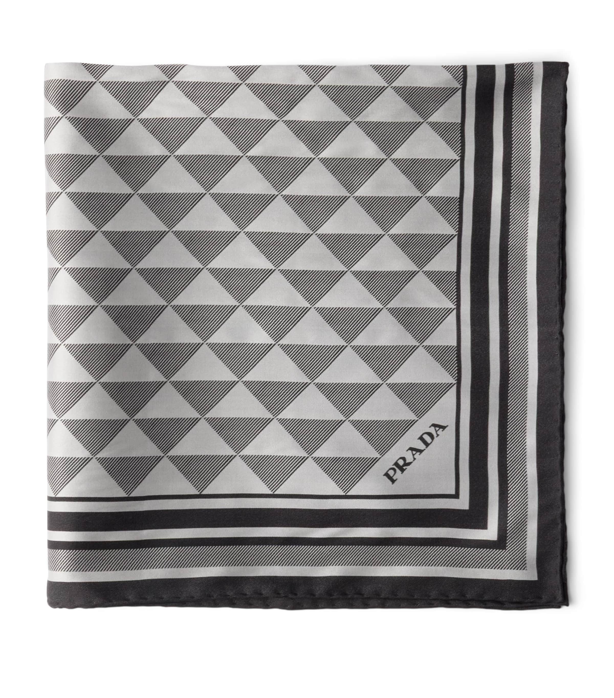 Silk Triangle Print Scarf