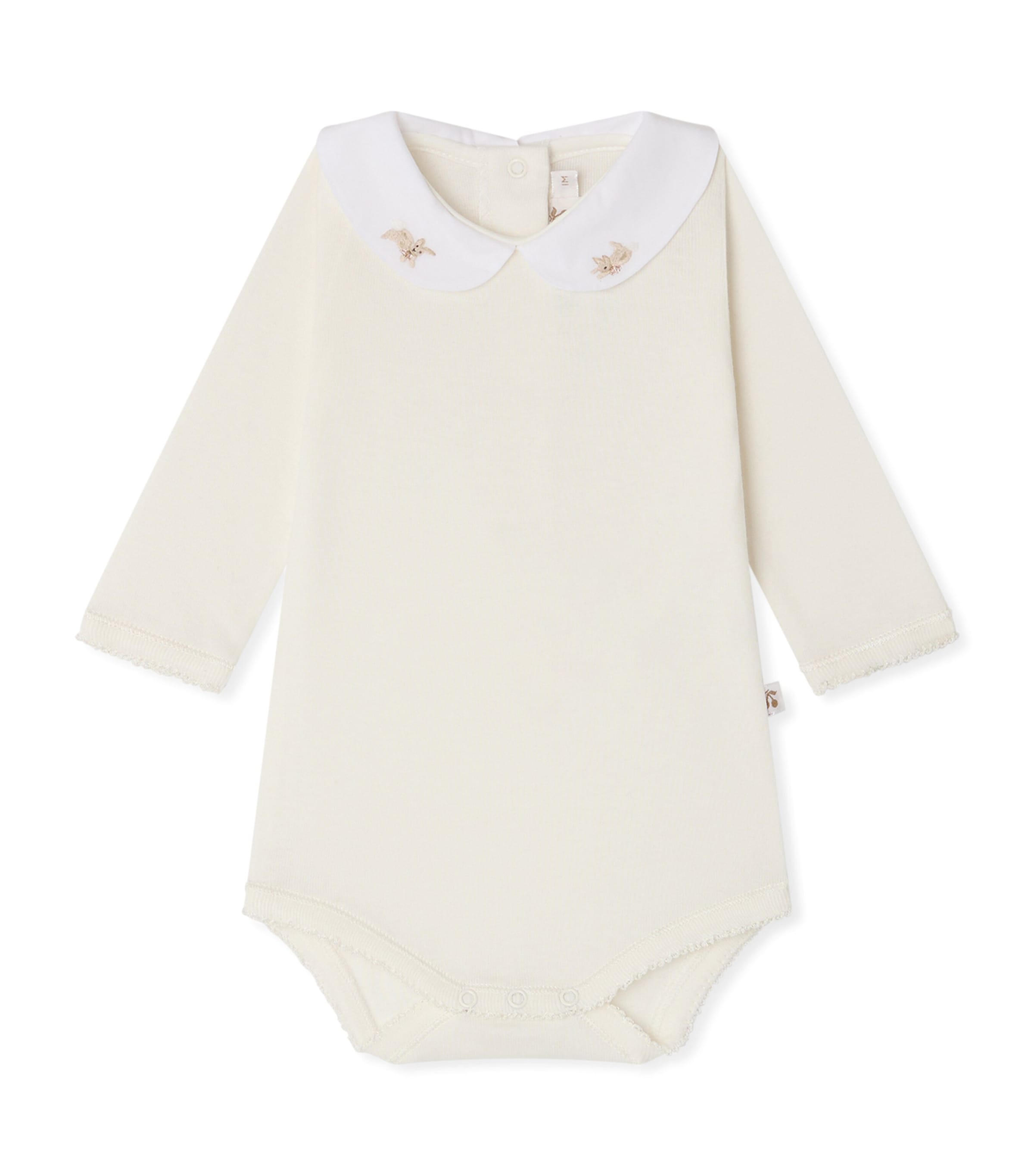 Bonpoint Cotton Collared Bodysuit (1-24 Months) Blanc Lait
