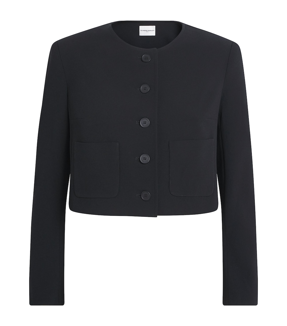 Claudie Pierlot Womens Round-Neck Jacket Black