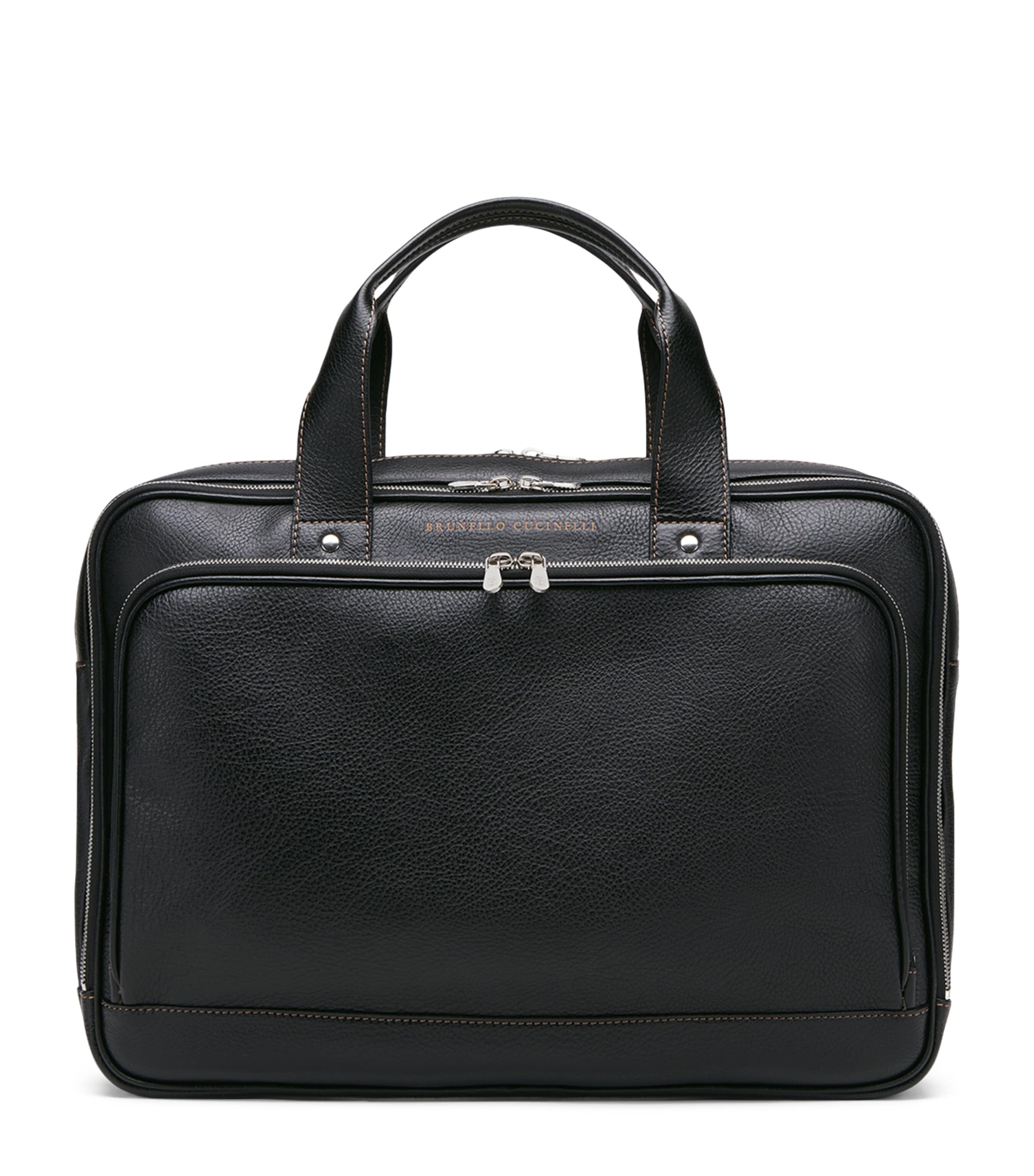 Grained Calfskin Messenger Bag