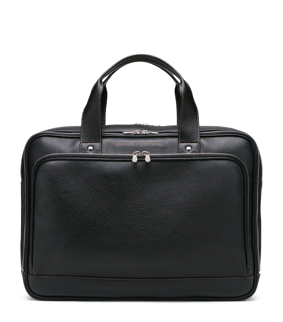 Grained Calfskin Messenger Bag