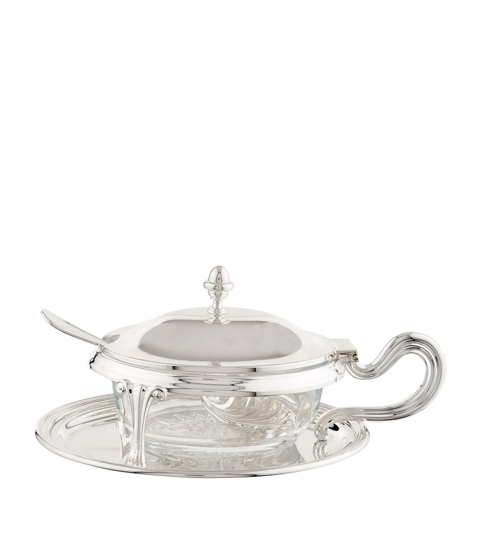 Silver Plated Georgian Parmesan Basin With Spoon