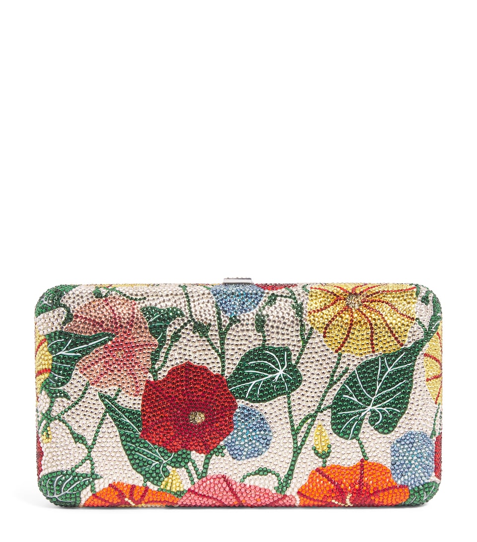Crystal Moon Flower Clutch Bag